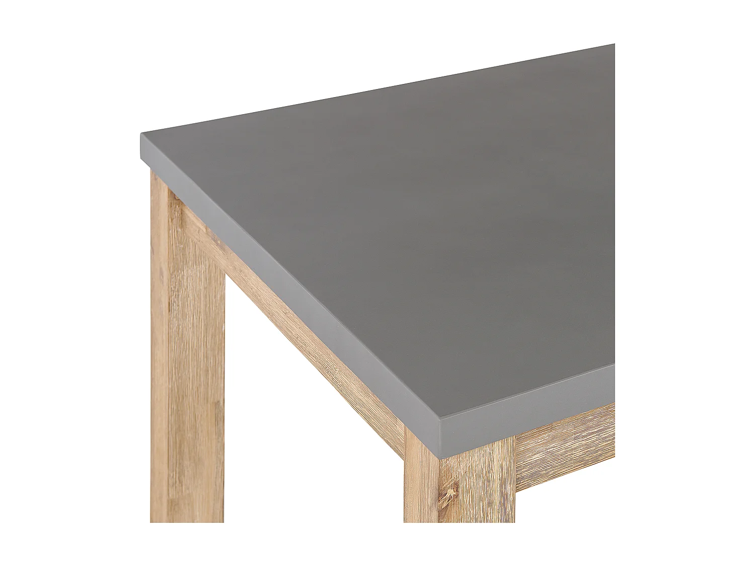 Trendy Tisch Faserzement Akazienholz grau / heller Holzfarbton 180x90 cm Ostuni