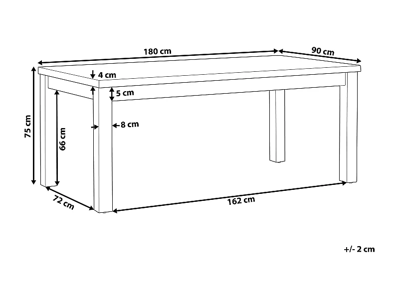 Trendy Tisch Faserzement Akazienholz grau / heller Holzfarbton 180x90 cm Ostuni