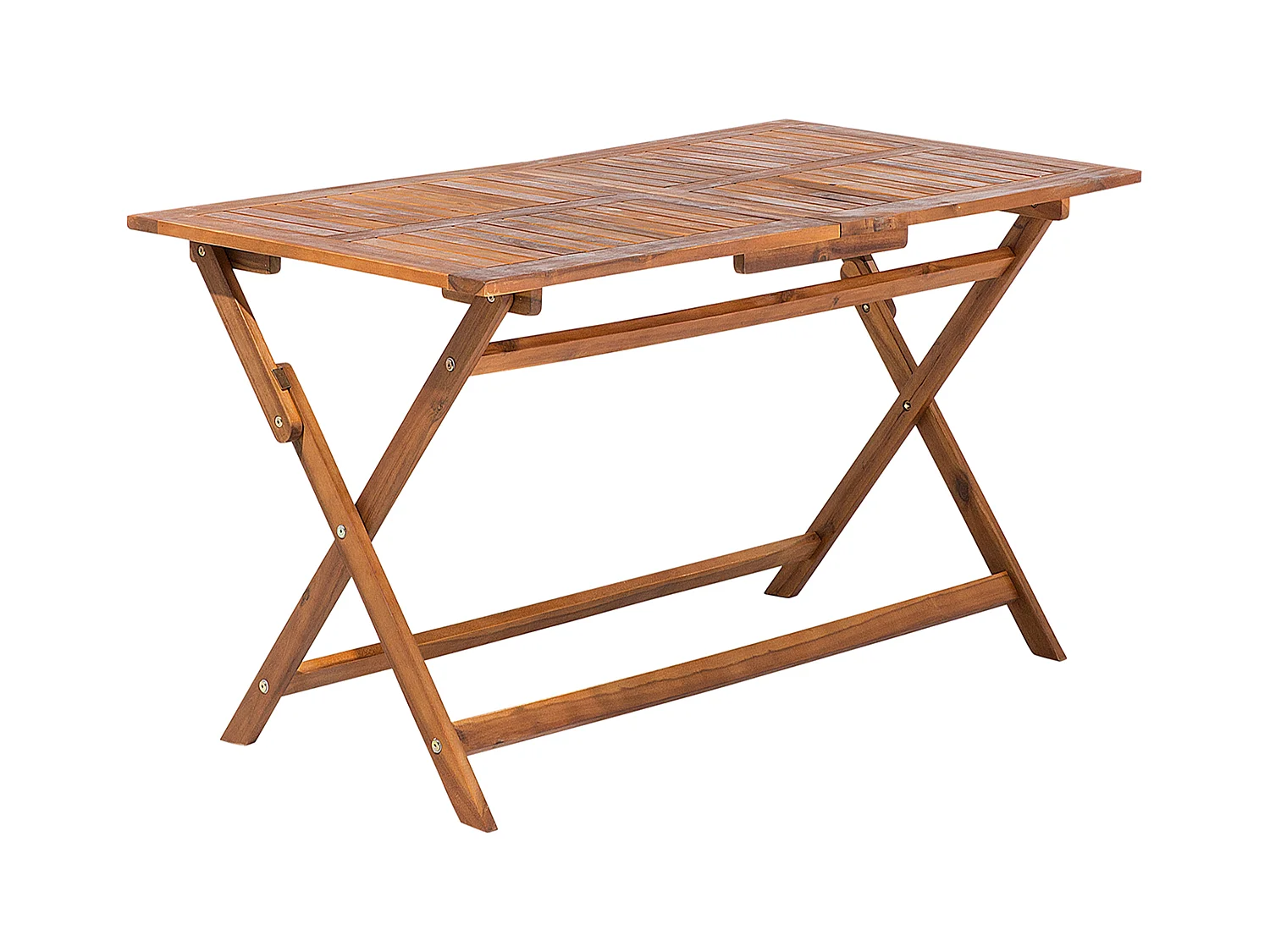 Table de salle à manger de jardin CENTO 140 cm 75 cm Acacia Marron