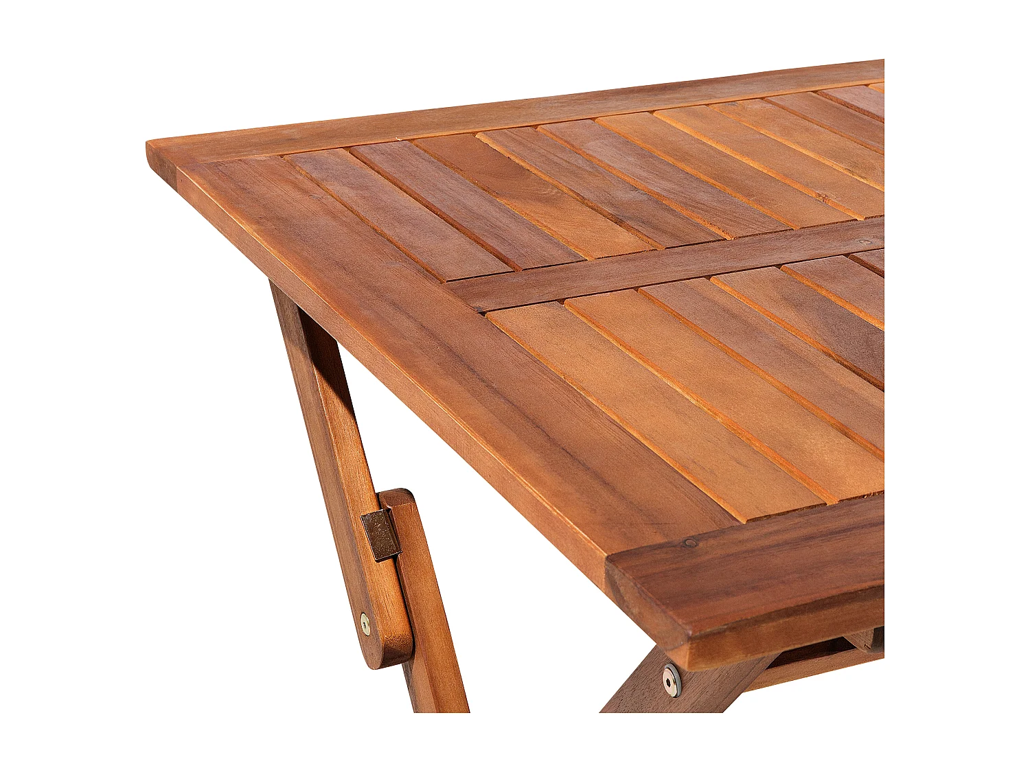 Table de salle à manger de jardin CENTO 140 cm 75 cm Acacia Marron