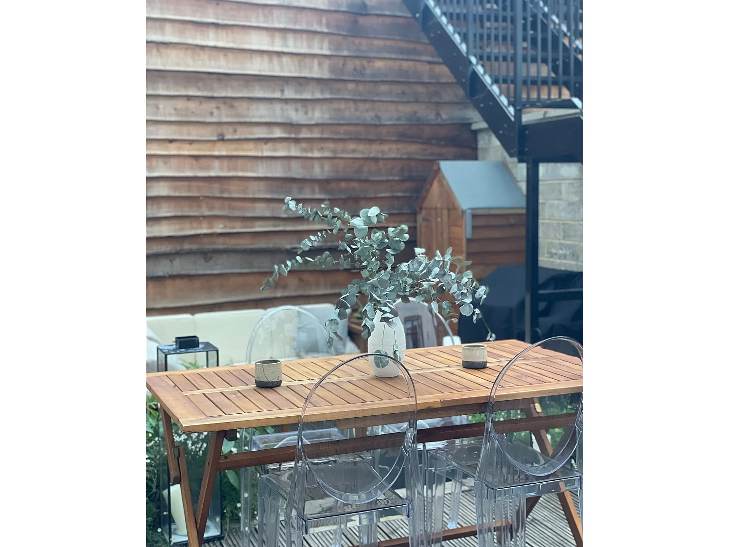 Tavolo da pranzo da giardino CENTO 140 cm 75 cm Legno d'acacia Marrone