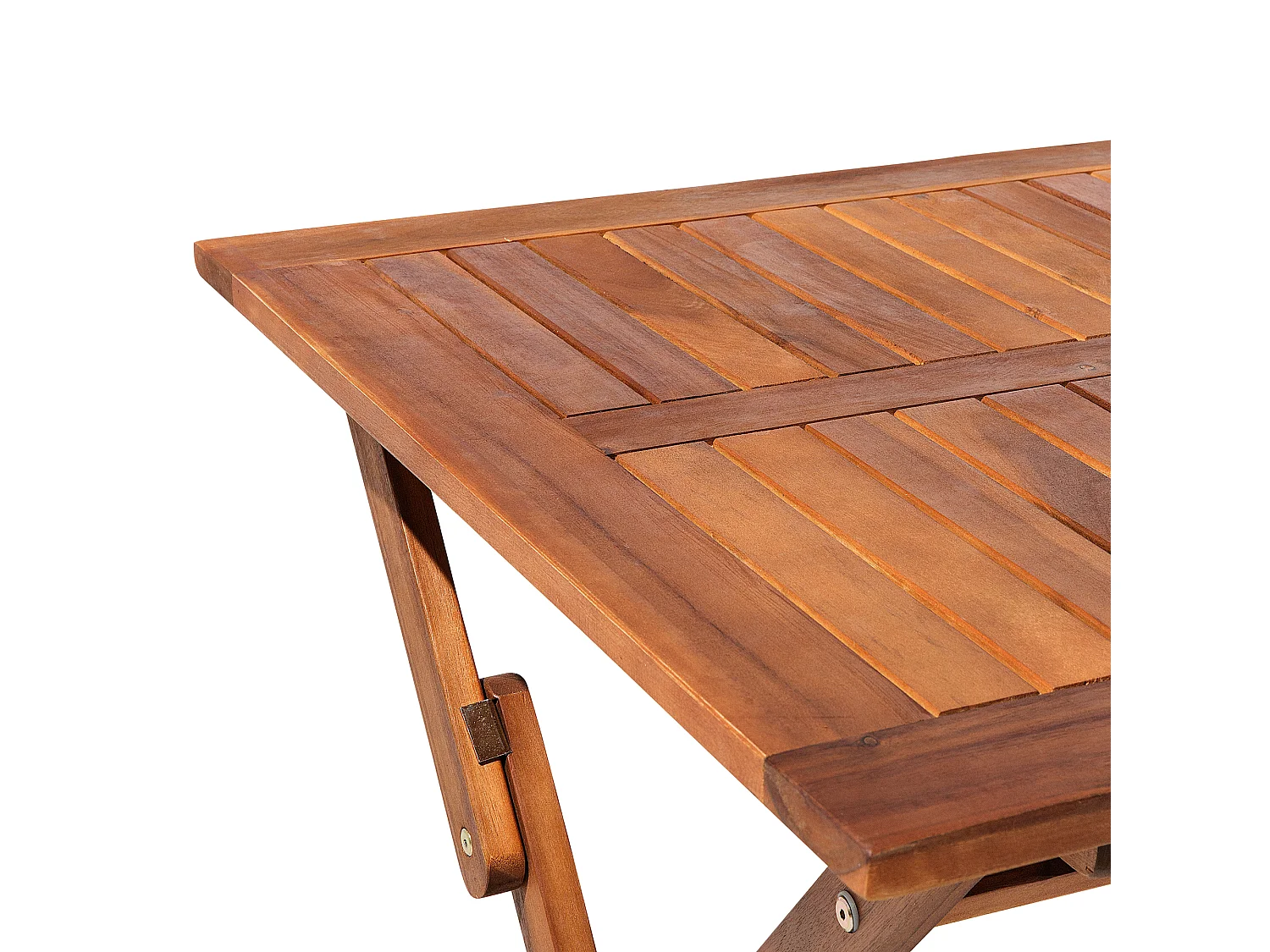 Table de salle à manger de jardin CENTO 140 cm 75 cm Acacia Marron