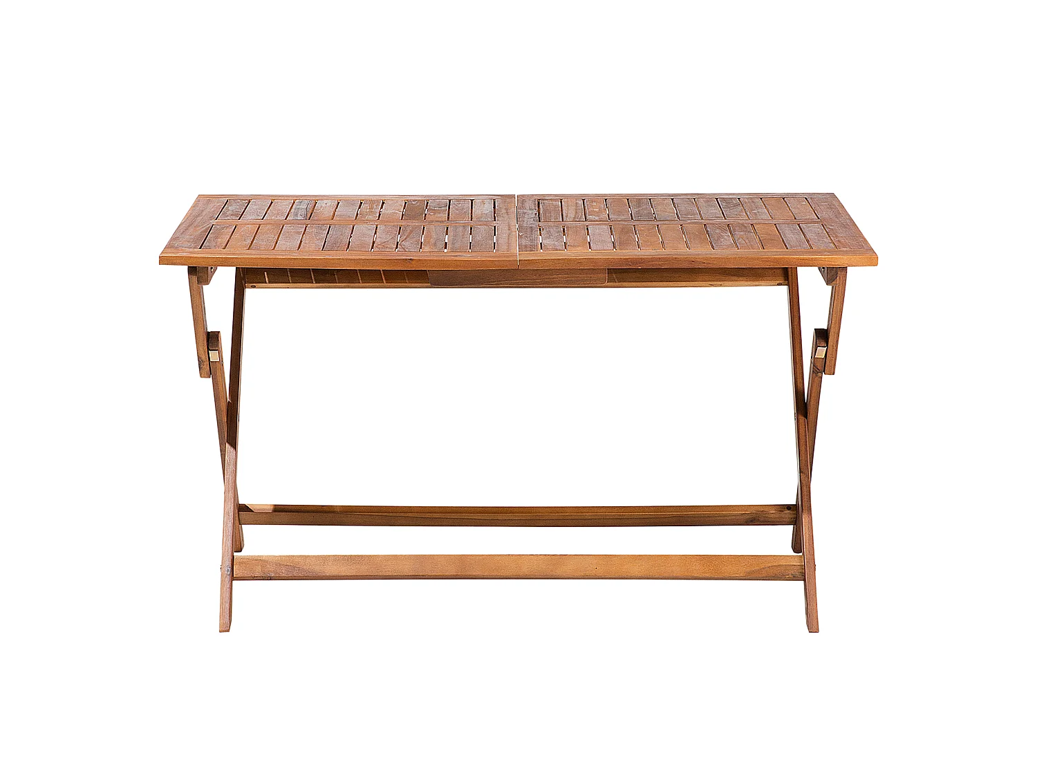 Table de salle à manger de jardin CENTO 140 cm 75 cm Acacia Marron