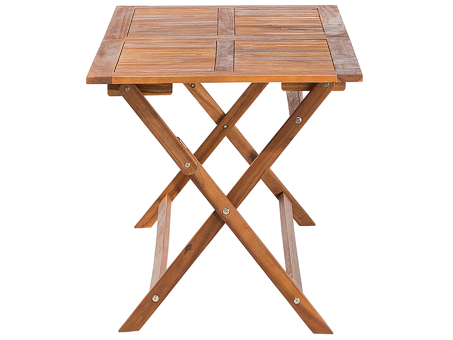 Table de salle à manger de jardin CENTO 140 cm 75 cm Acacia Marron