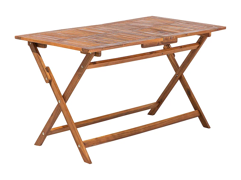 Gartentisch Akazienholz dunkelbraun rechteckig 140x75 cm zusammenklappbar Cento