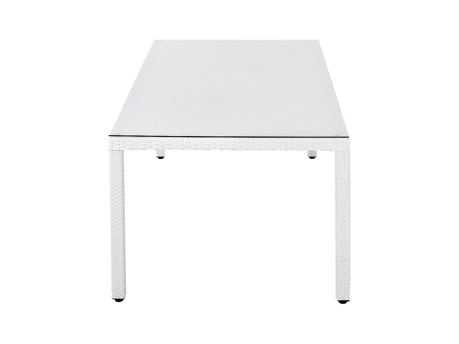 Tuin eettafel ITALY 220 cm 100 cm Glas Wit