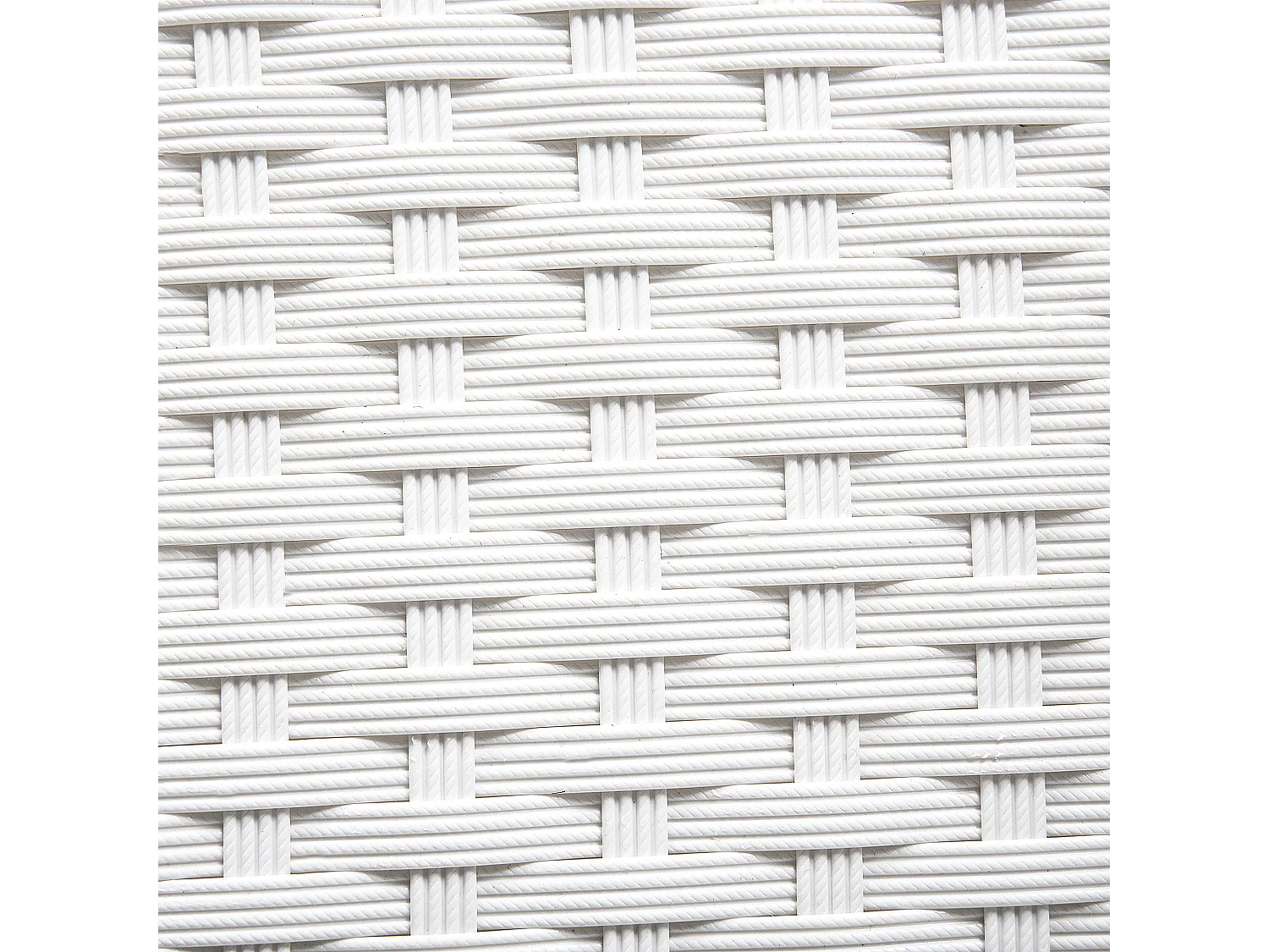 Großer Gartentisch Rattan Sicherheitsglas weiß Italy