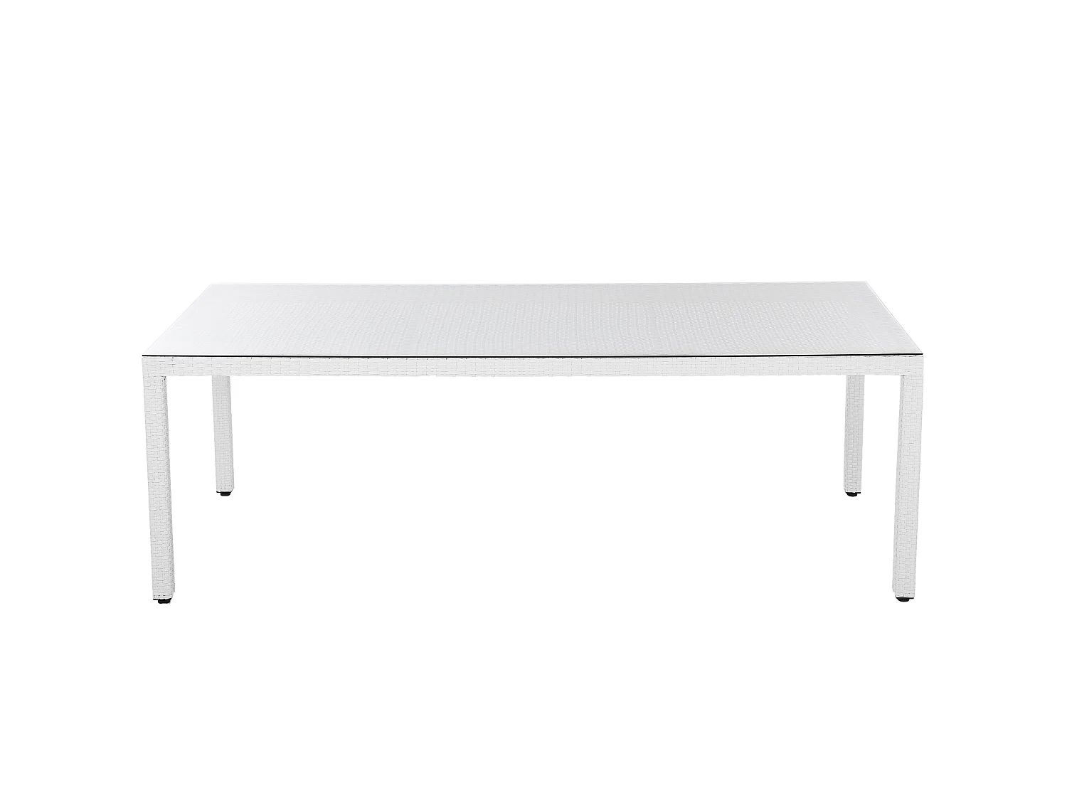 Stół ogrodowy ITALY 220 cm 100 cm Szkło Biały