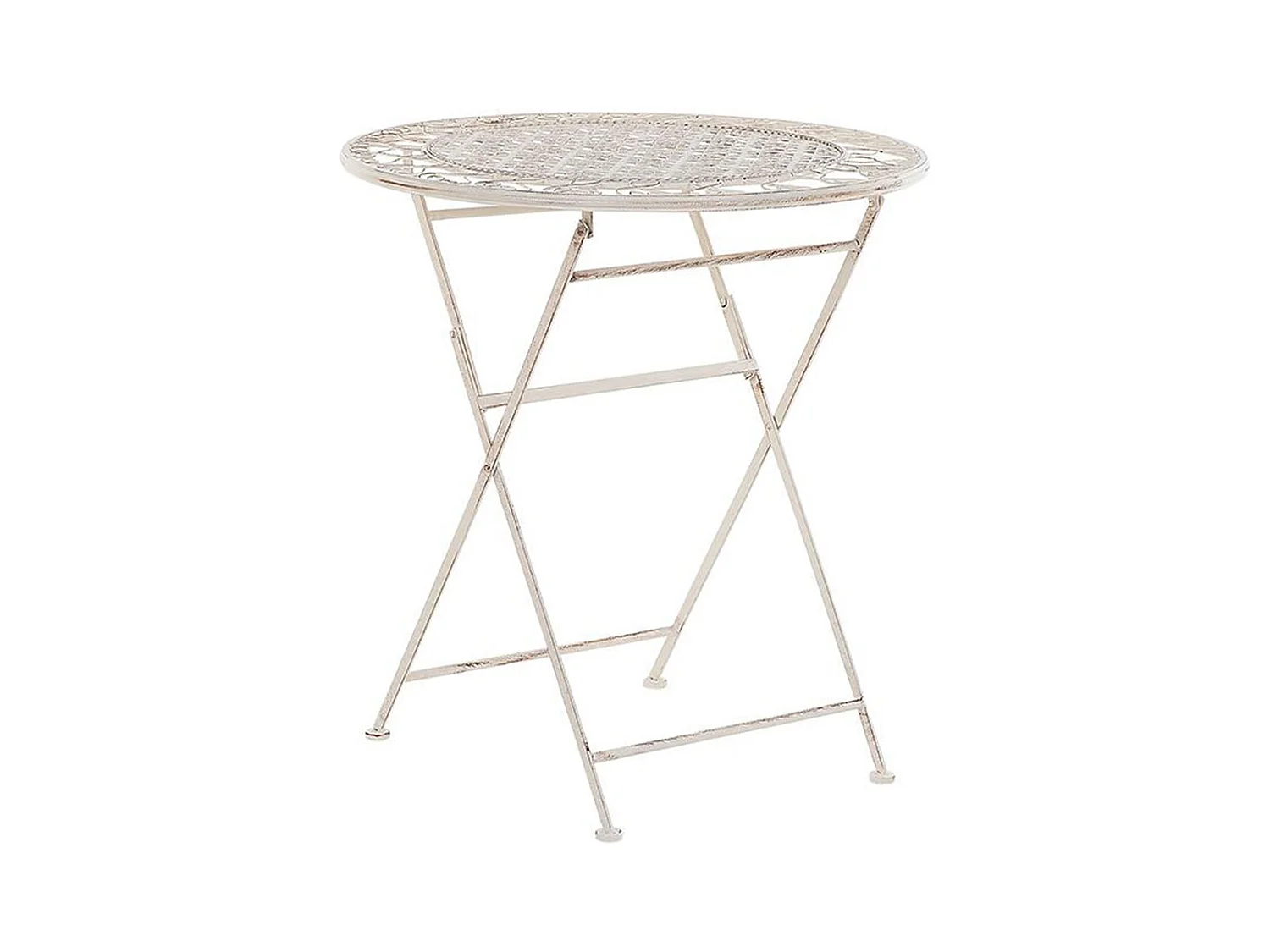 Mesa de balcón TRIESTE 70 cm 70 cm Metal Beige claro