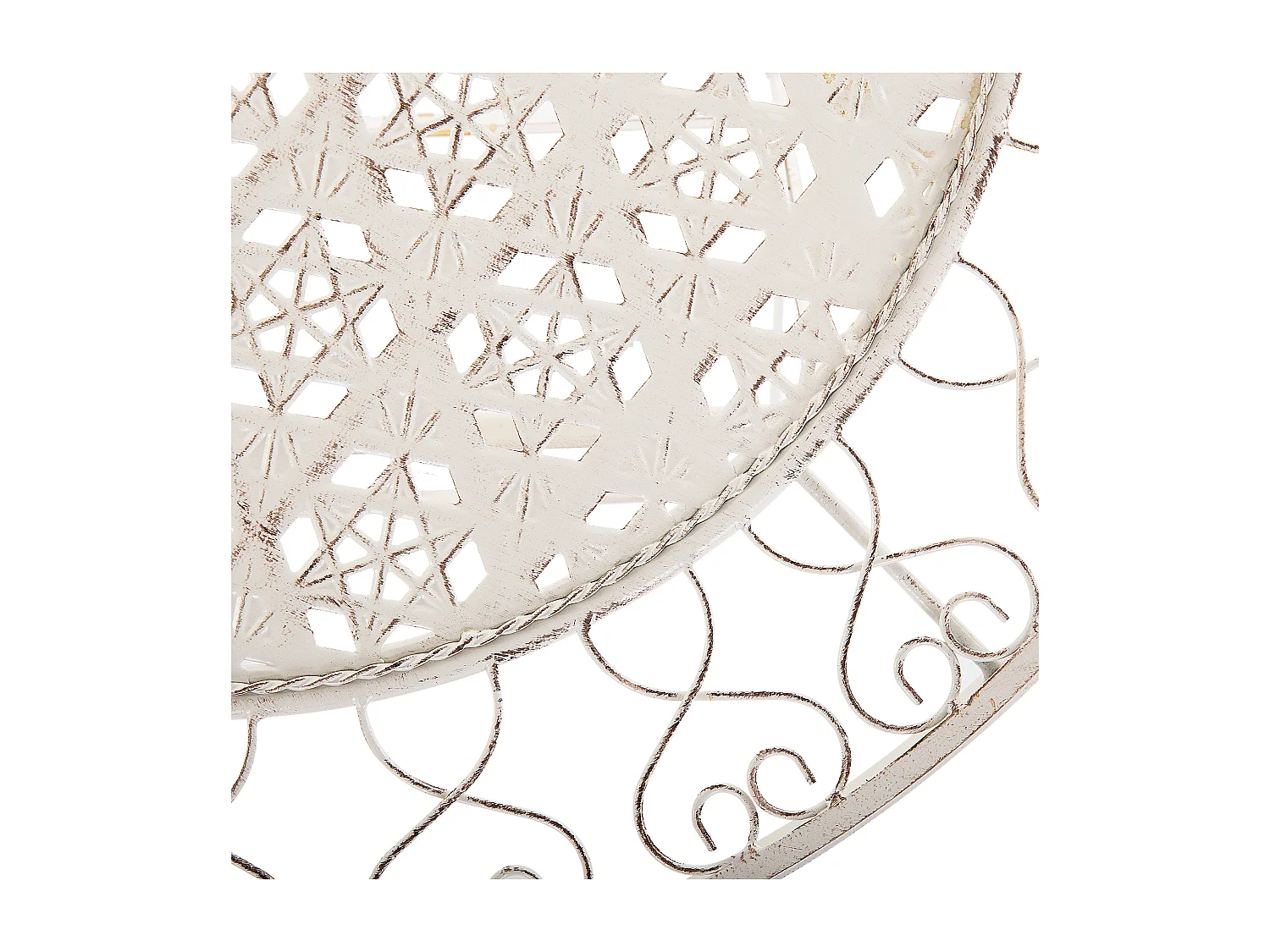 Table bistrot TRIESTE 70 cm 70 cm Métal Beige clair