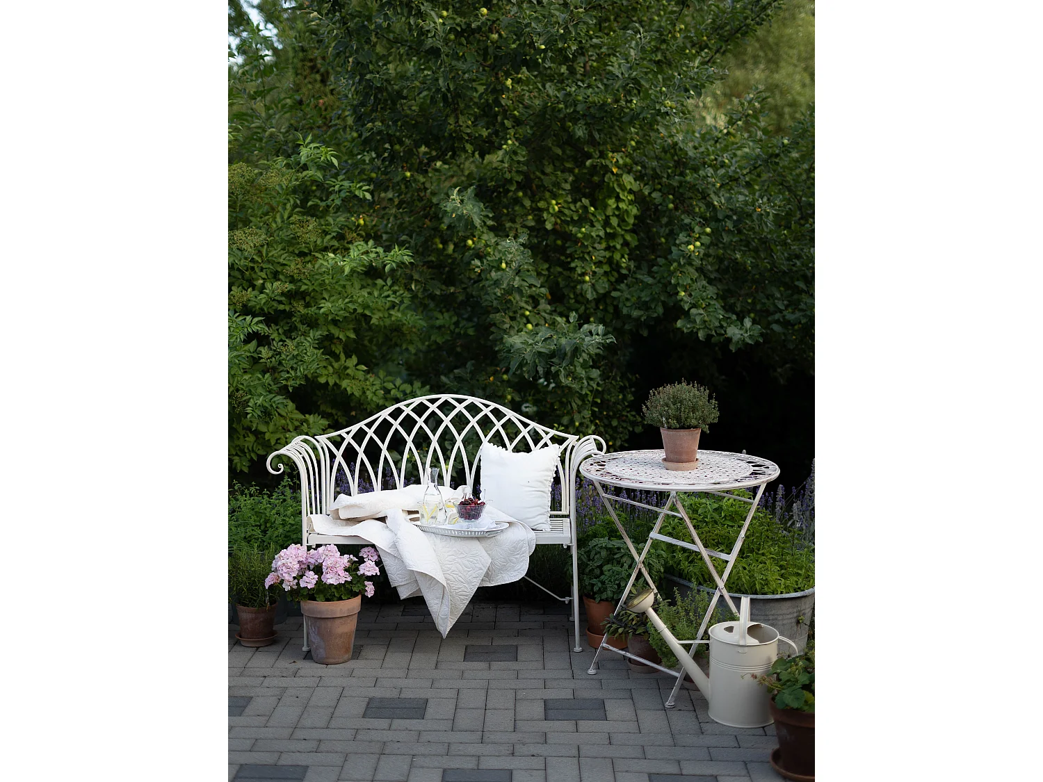 Outdoor Bistrotisch TRIESTE 70 cm 70 cm Metall Hellbeige