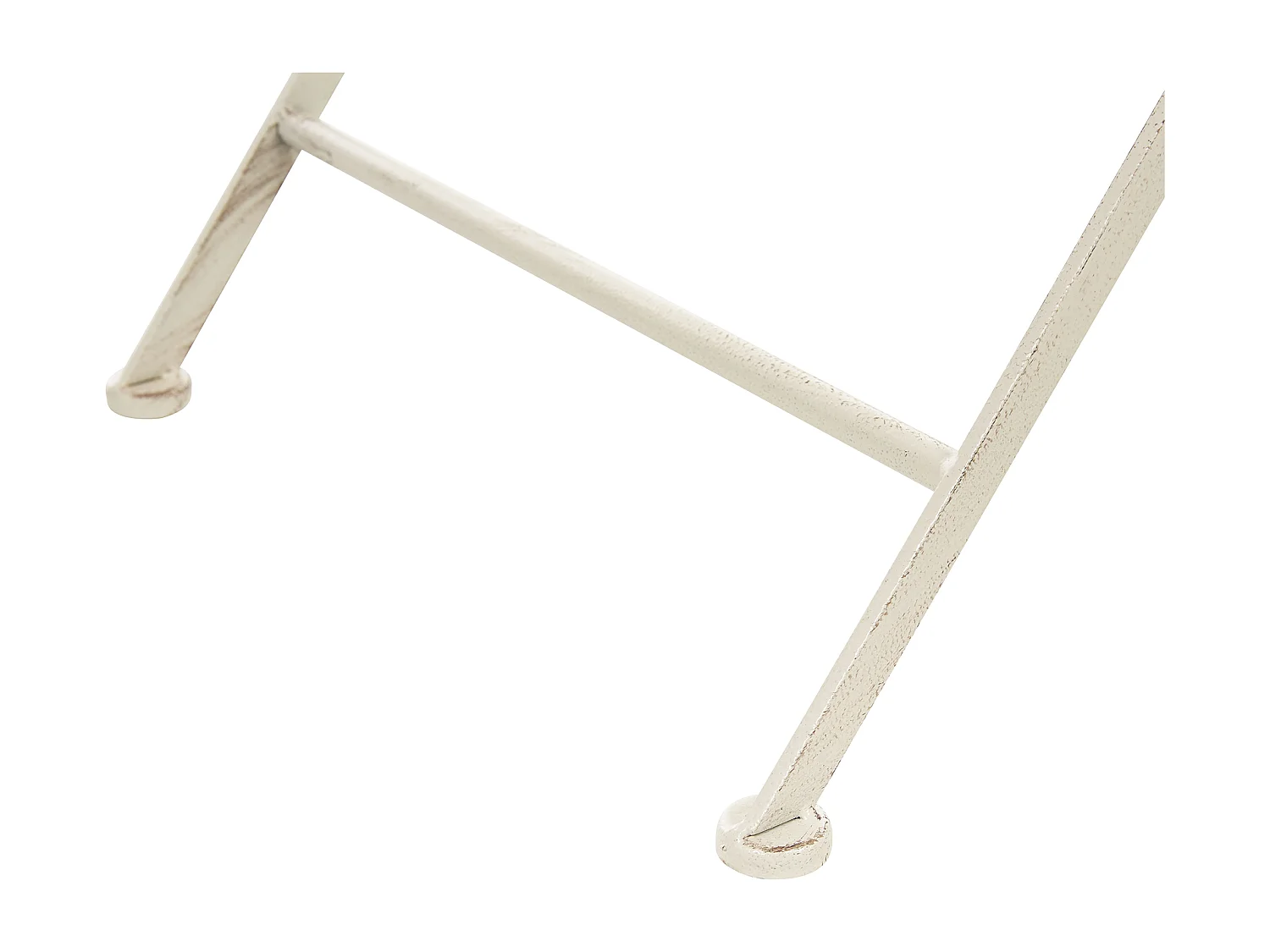 Stilvoller Gartentisch Metall cremeweiß rund klappbar 90 cm Bivio