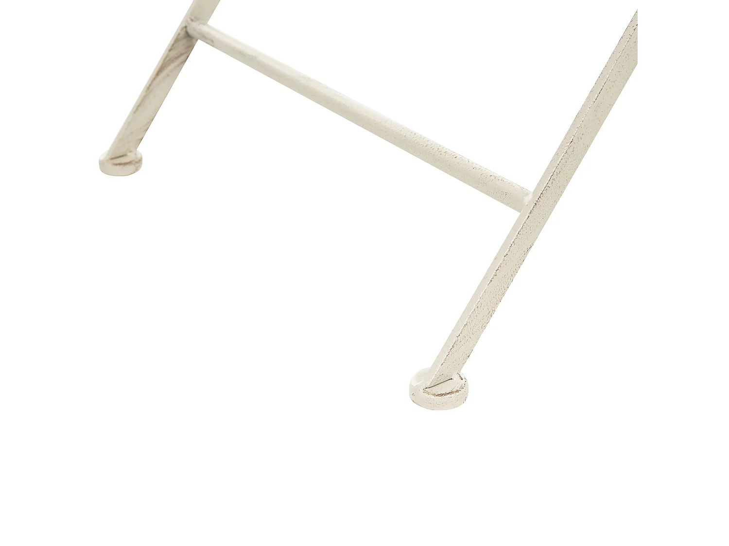 Table bistrot BIVIO 90 cm 90 cm Métal Blanc cassé