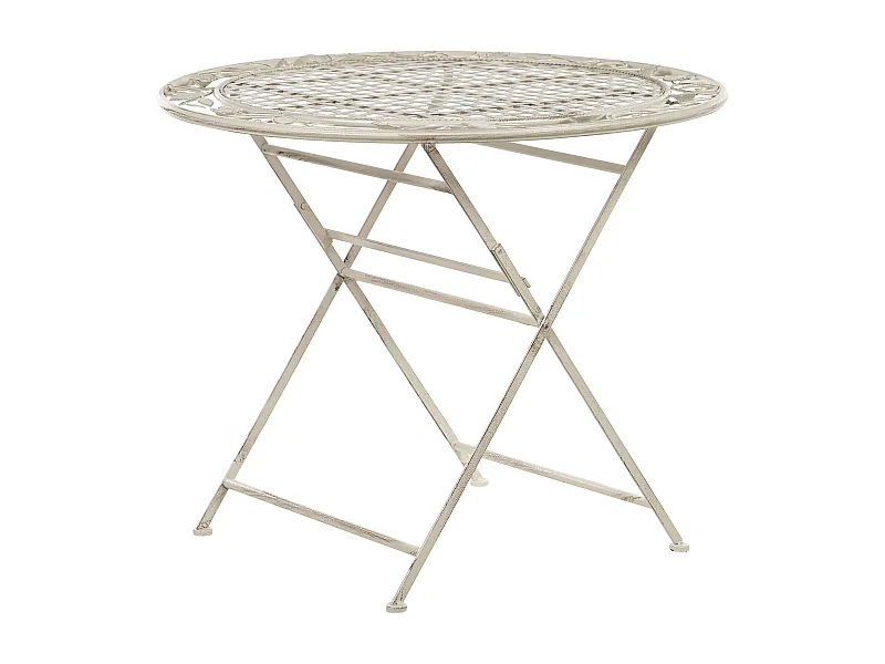Mesa bistrô BIVIO 90 cm 90 cm Metal Branco creme