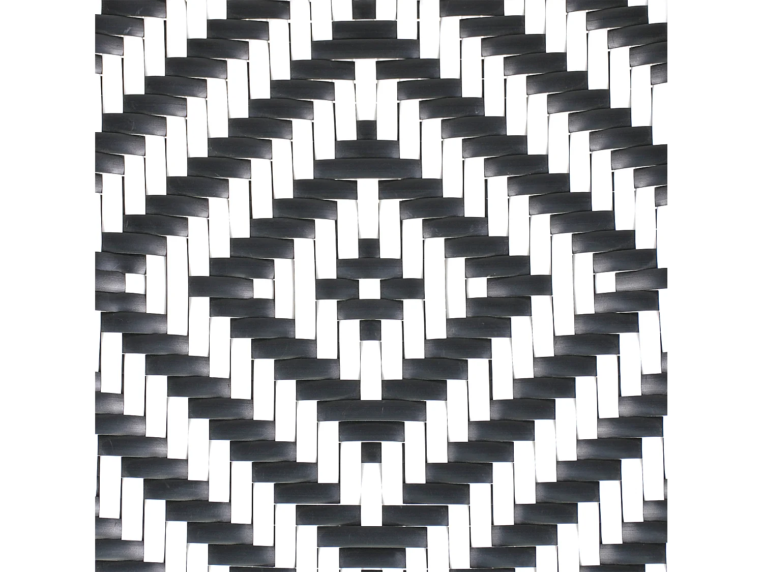 Gartentisch Rattan schwarz / weiß ø 70 cm RIFREDDO