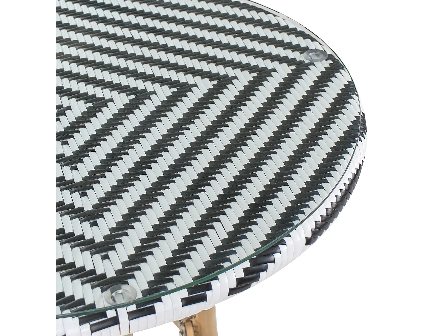 Stolik bistro RIFREDDO 70 cm 70 cm Szkło Czarny