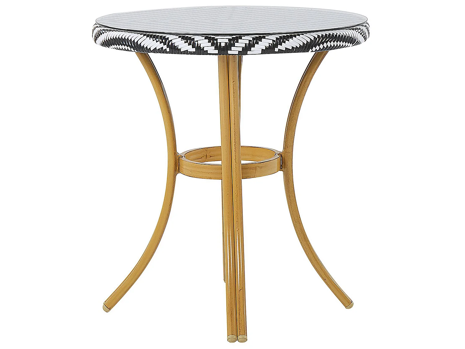 Bistro Table RIFREDDO 70 cm 70 cm Tempered Glass Black