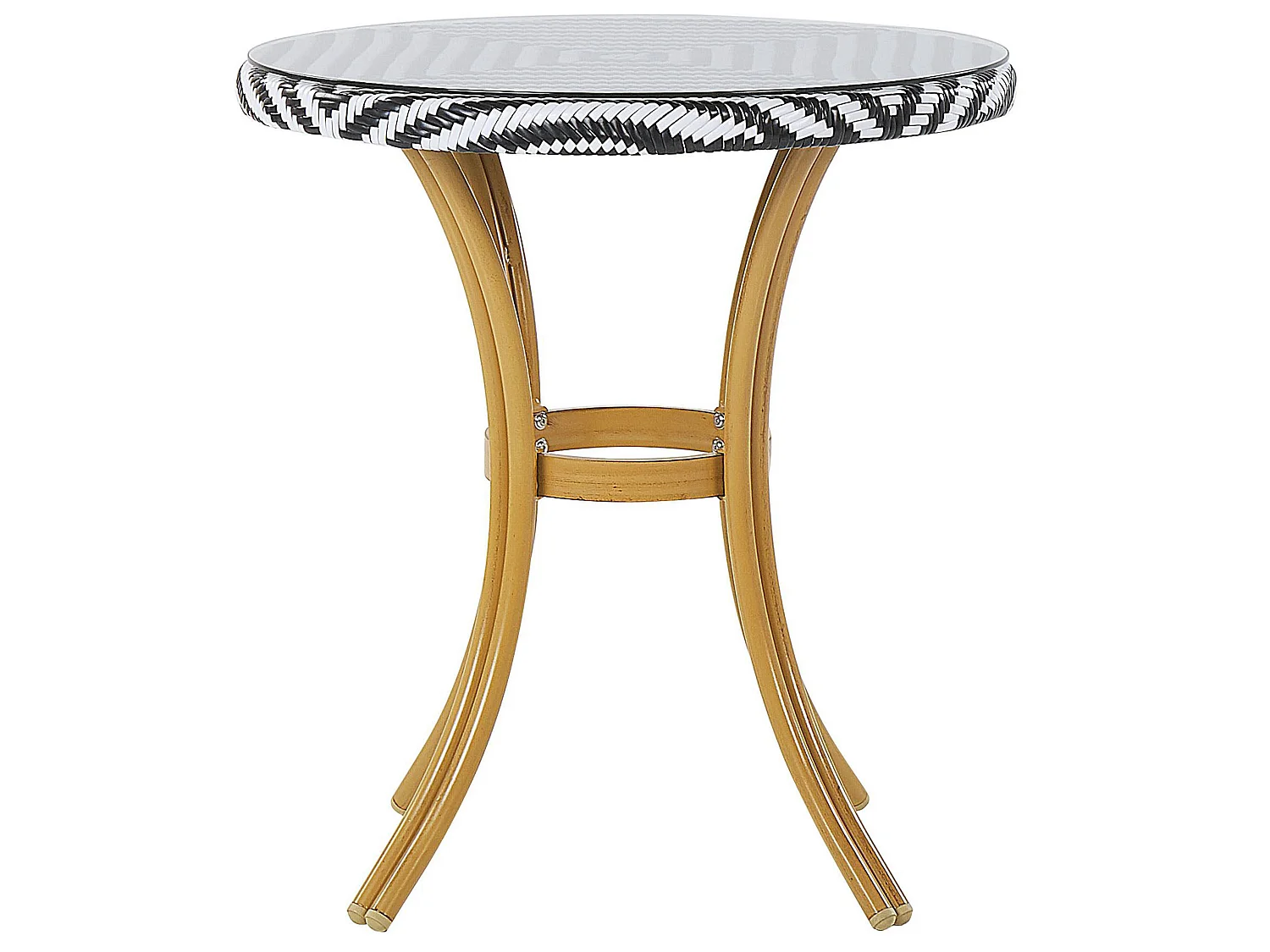 Bistro Table RIFREDDO 70 cm 70 cm Tempered Glass Black