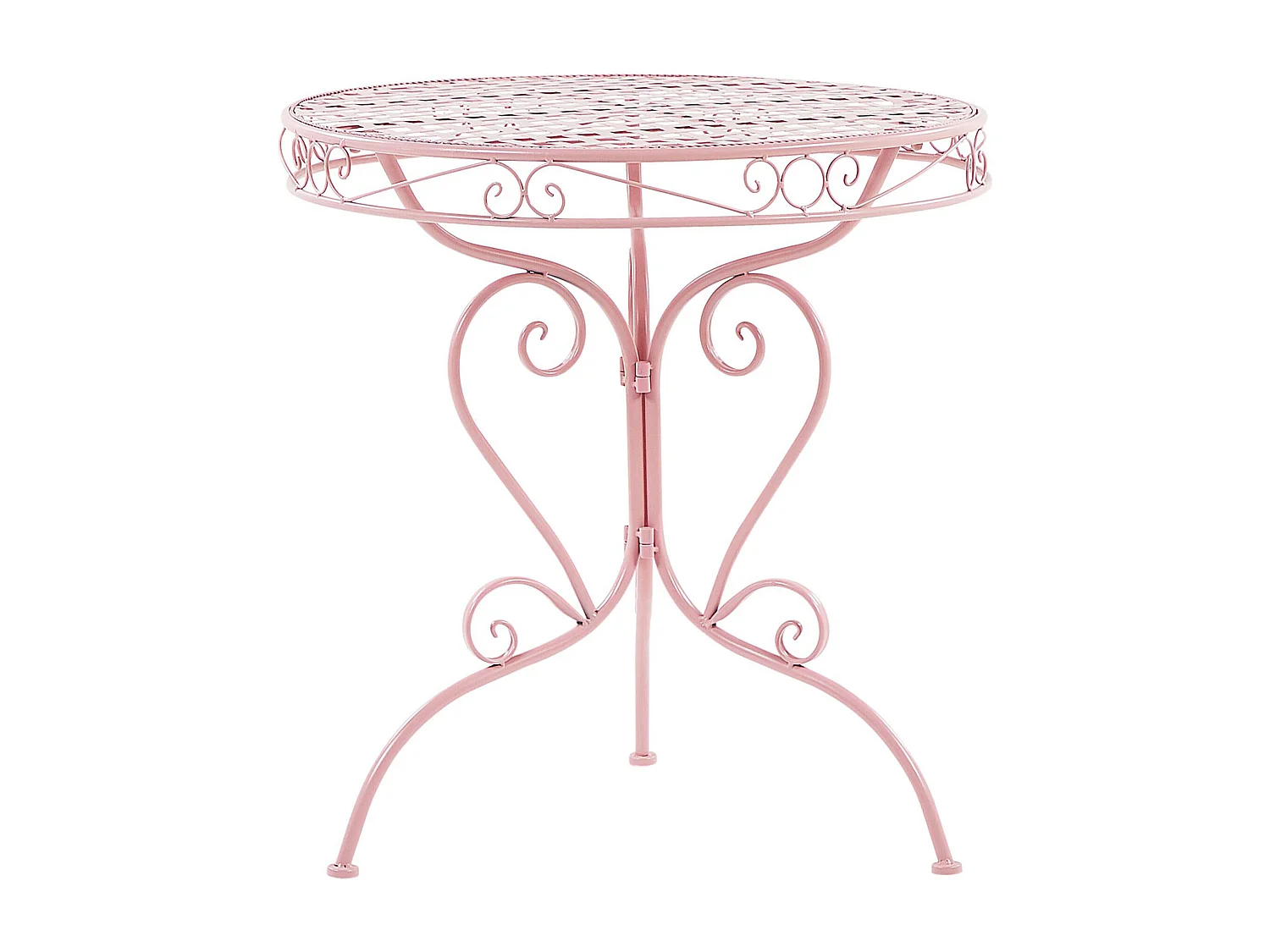 Stolik bistro ALBINIA 70 cm 70 cm Metal Różowy