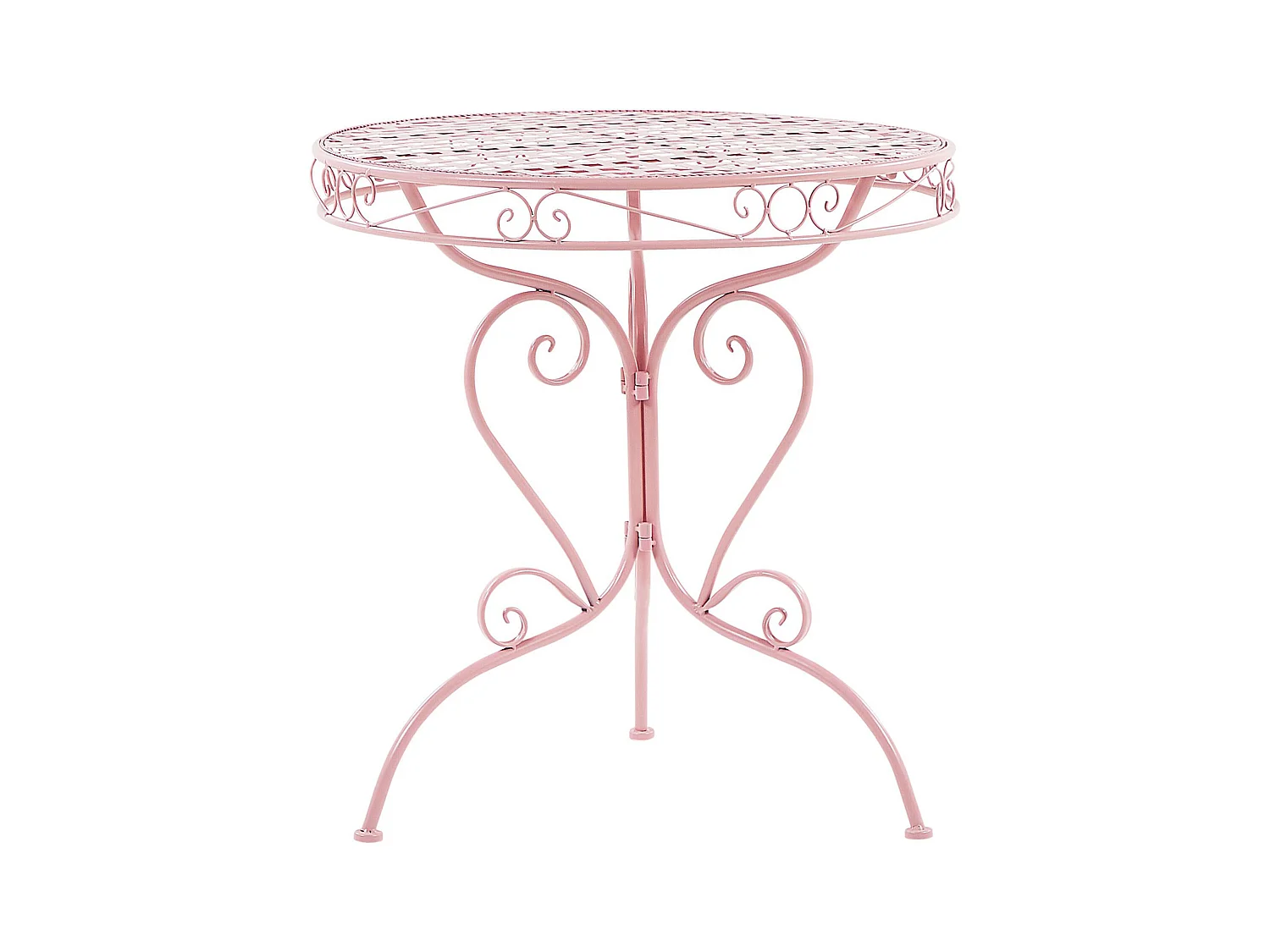 Table bistrot ALBINIA 70 cm 70 cm Métal Rose