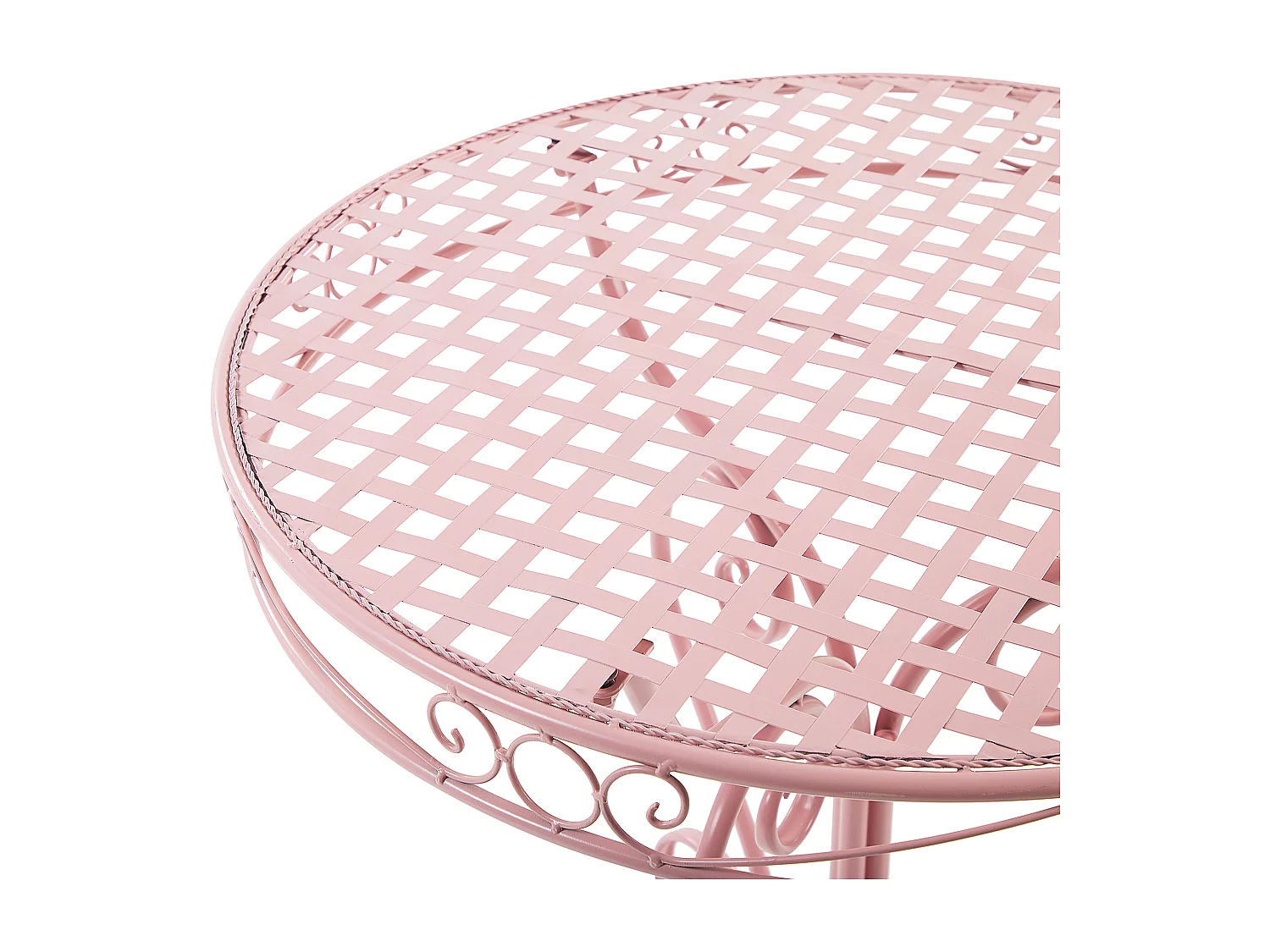 Table bistrot ALBINIA 70 cm 70 cm Métal Rose