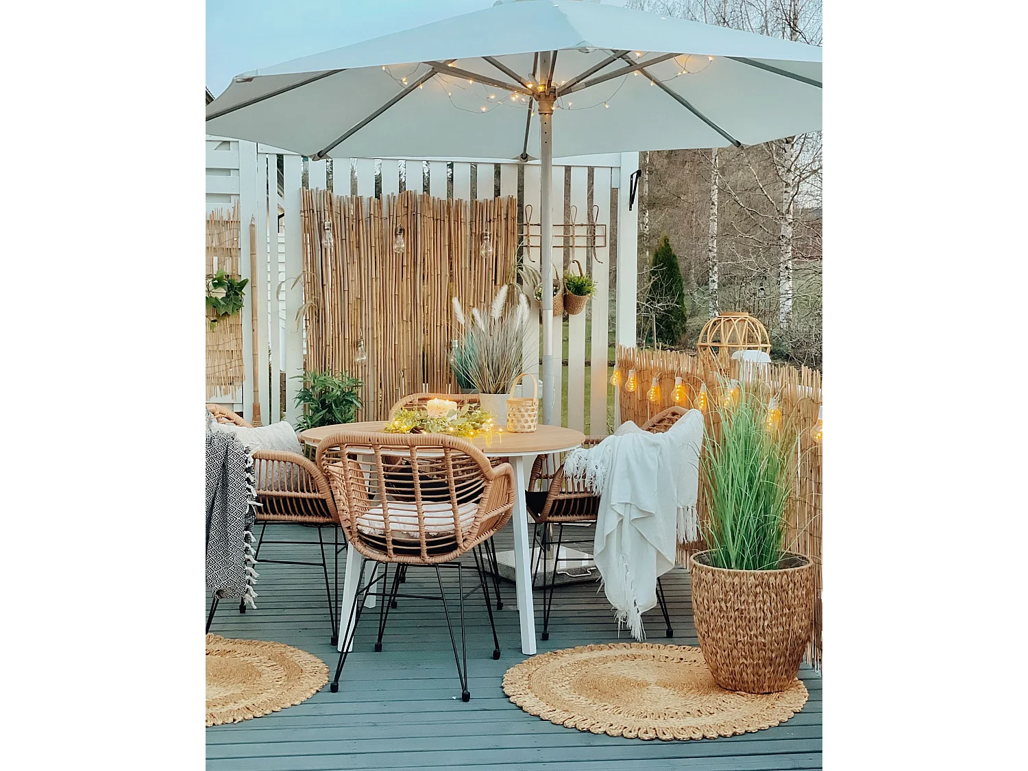 Gartentisch CAVOLI 105 cm 105 cm Braun