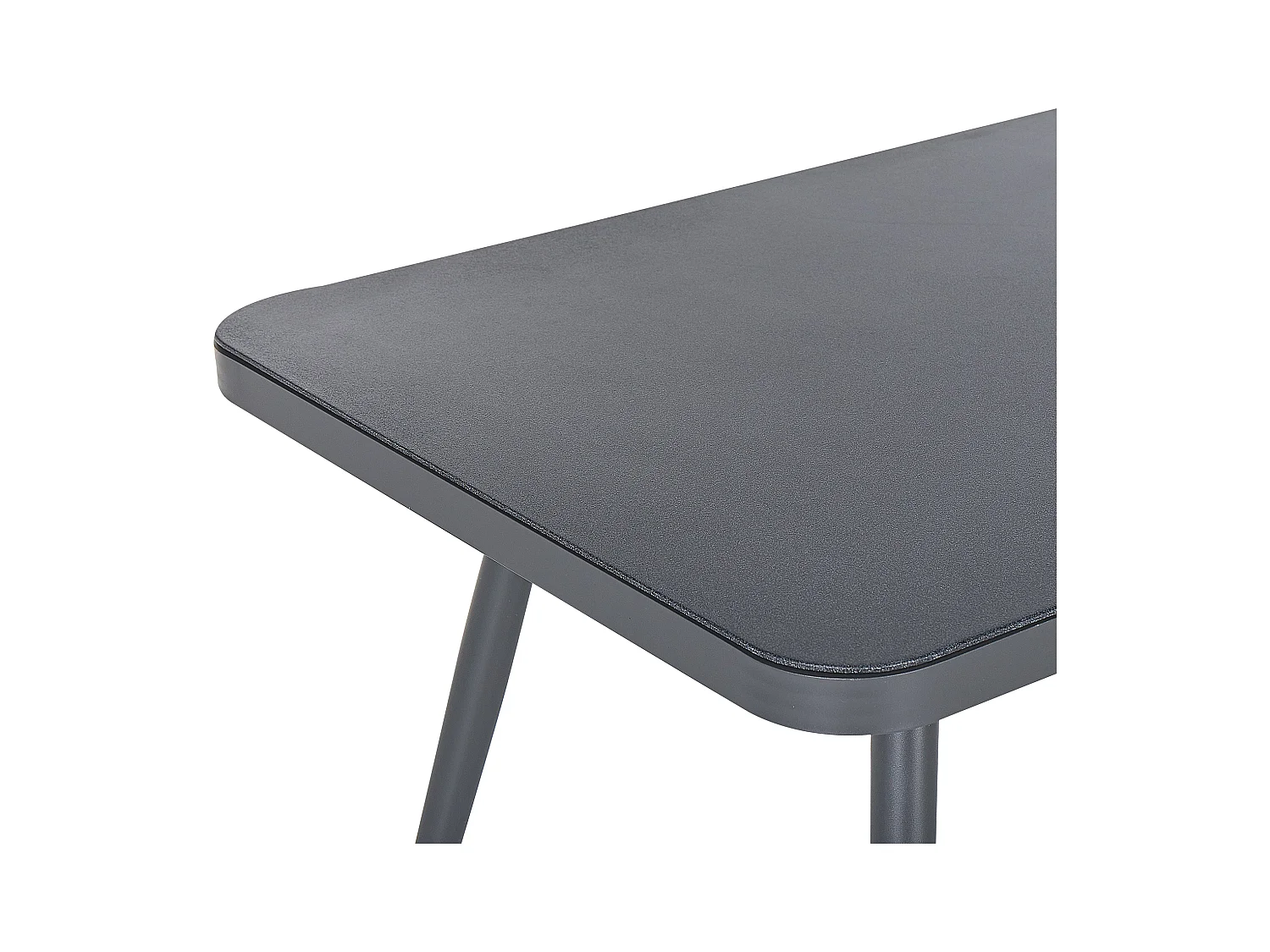 Table de salle à manger de jardin LIPARI 140 cm 80 cm Verre Gris