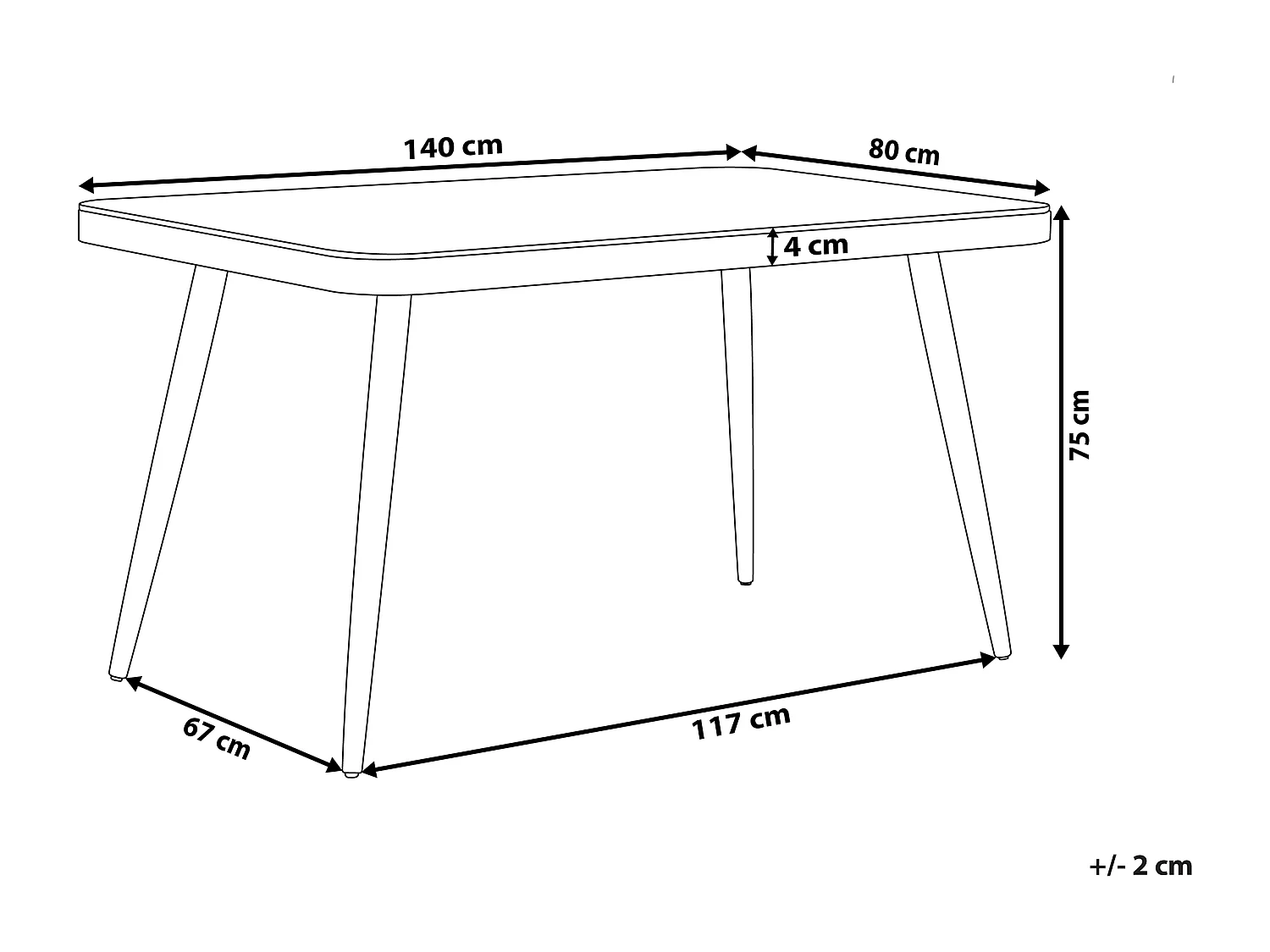 Gartentisch Aluminium Glasplatte grau Steinoptik rechteckig 140x80 Modern Lipari