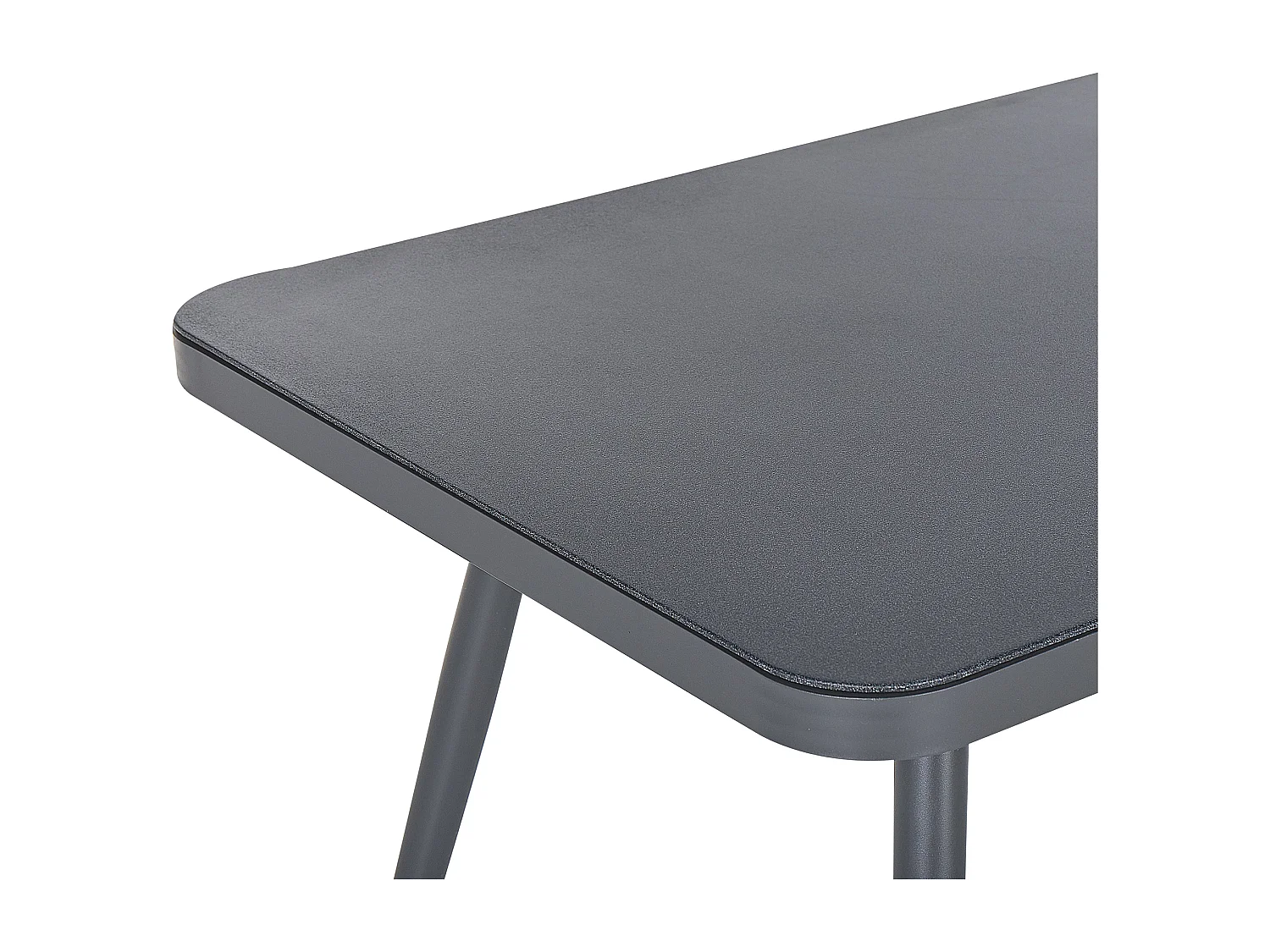 Mesa de refeição de jardim LIPARI 140 cm 80 cm Vidro Cinzento