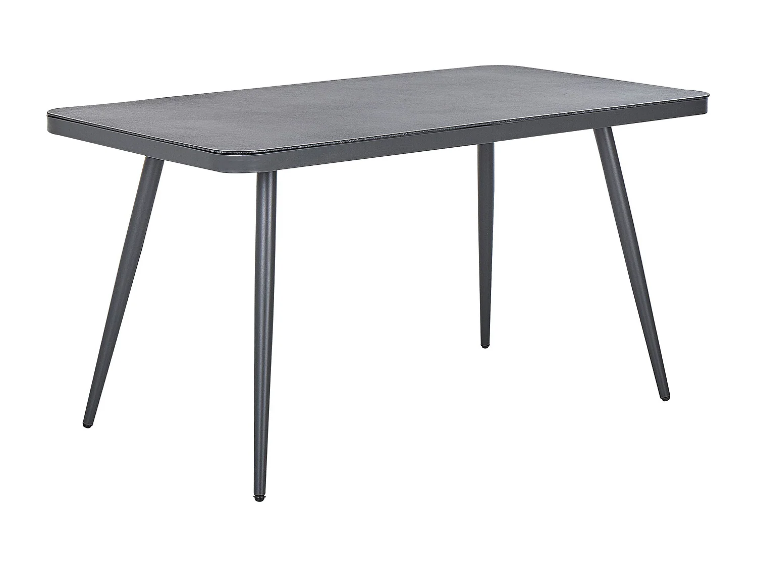 Table de salle à manger de jardin LIPARI 140 cm 80 cm Verre Gris