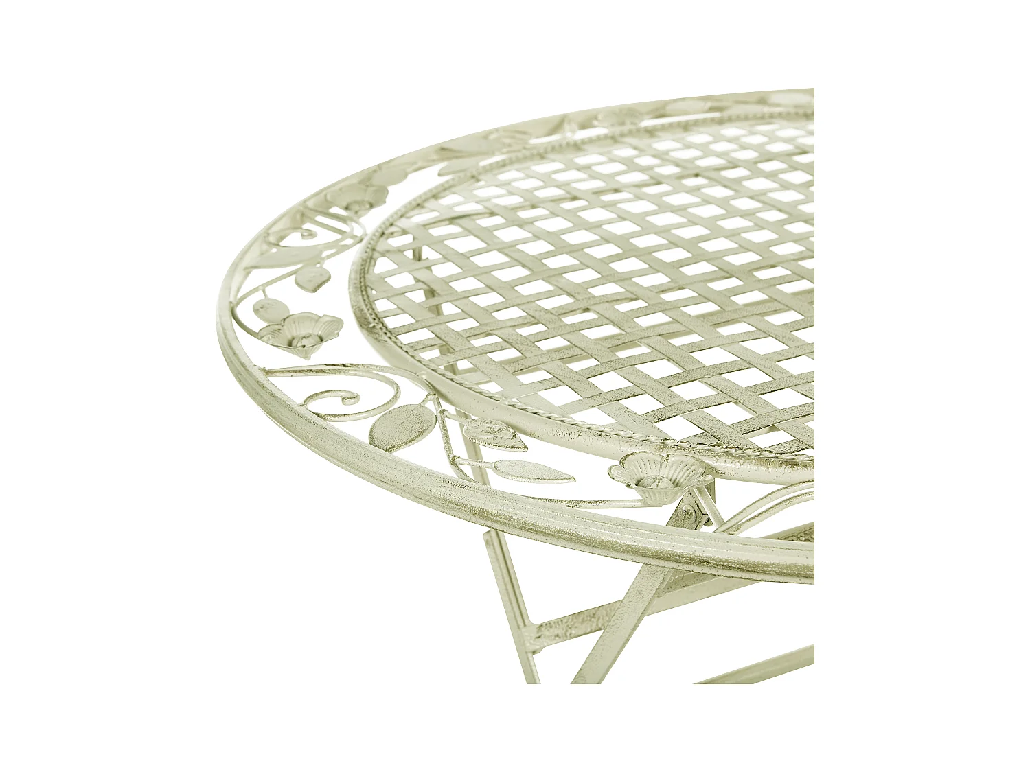 Mesa de balcón BIVIO 70 cm 70 cm Metal Verde claro