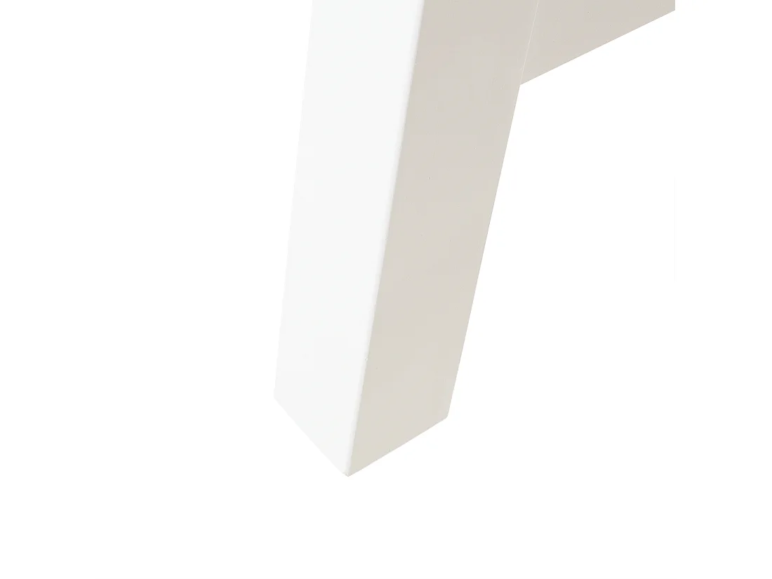 Rustikaler Esszimmertisch Akazienholz Massivholz braun / weiße Beine Scania