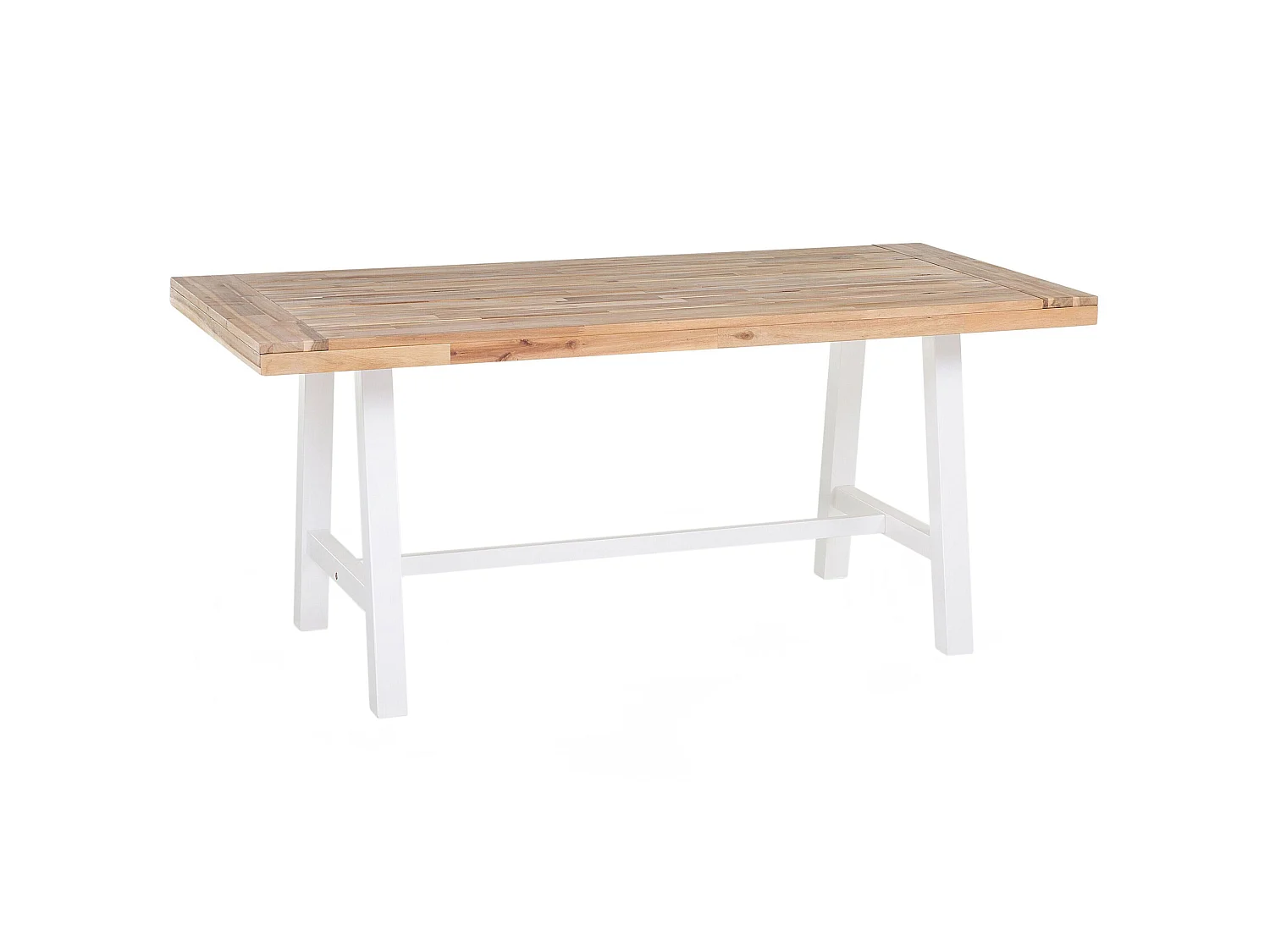 Table de salle à manger de jardin SCANIA 170 cm 80 cm Acacia Blanc