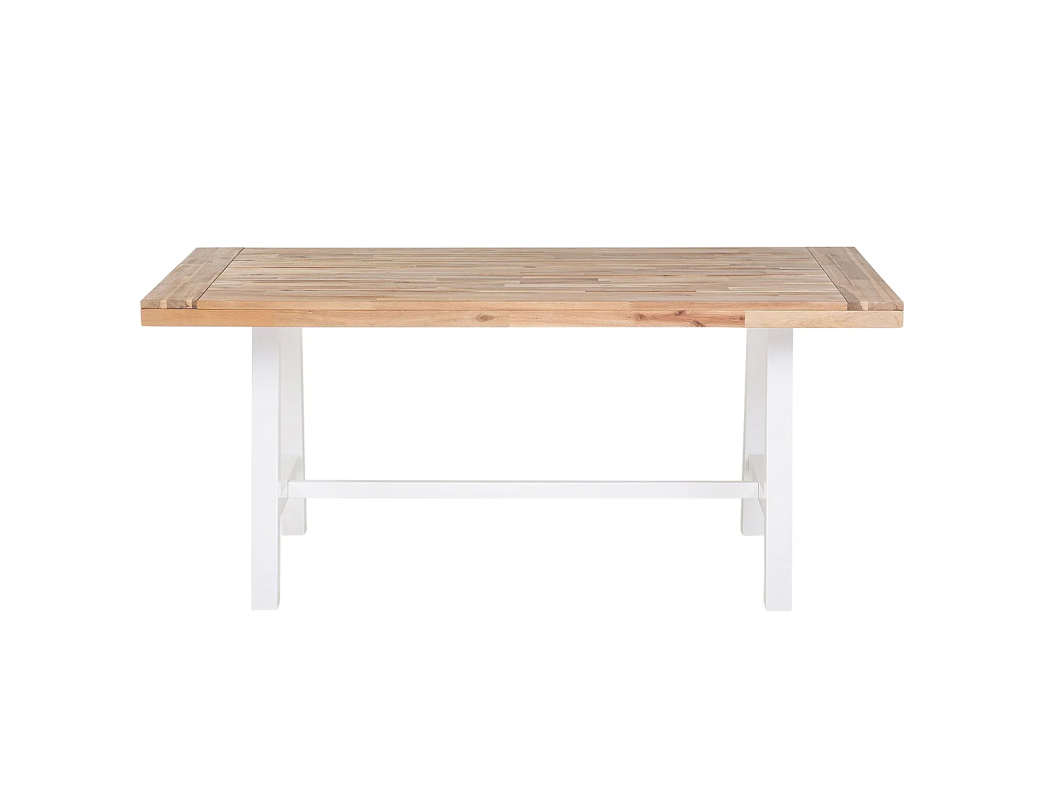 Table de salle à manger de jardin SCANIA 170 cm 80 cm Acacia Blanc