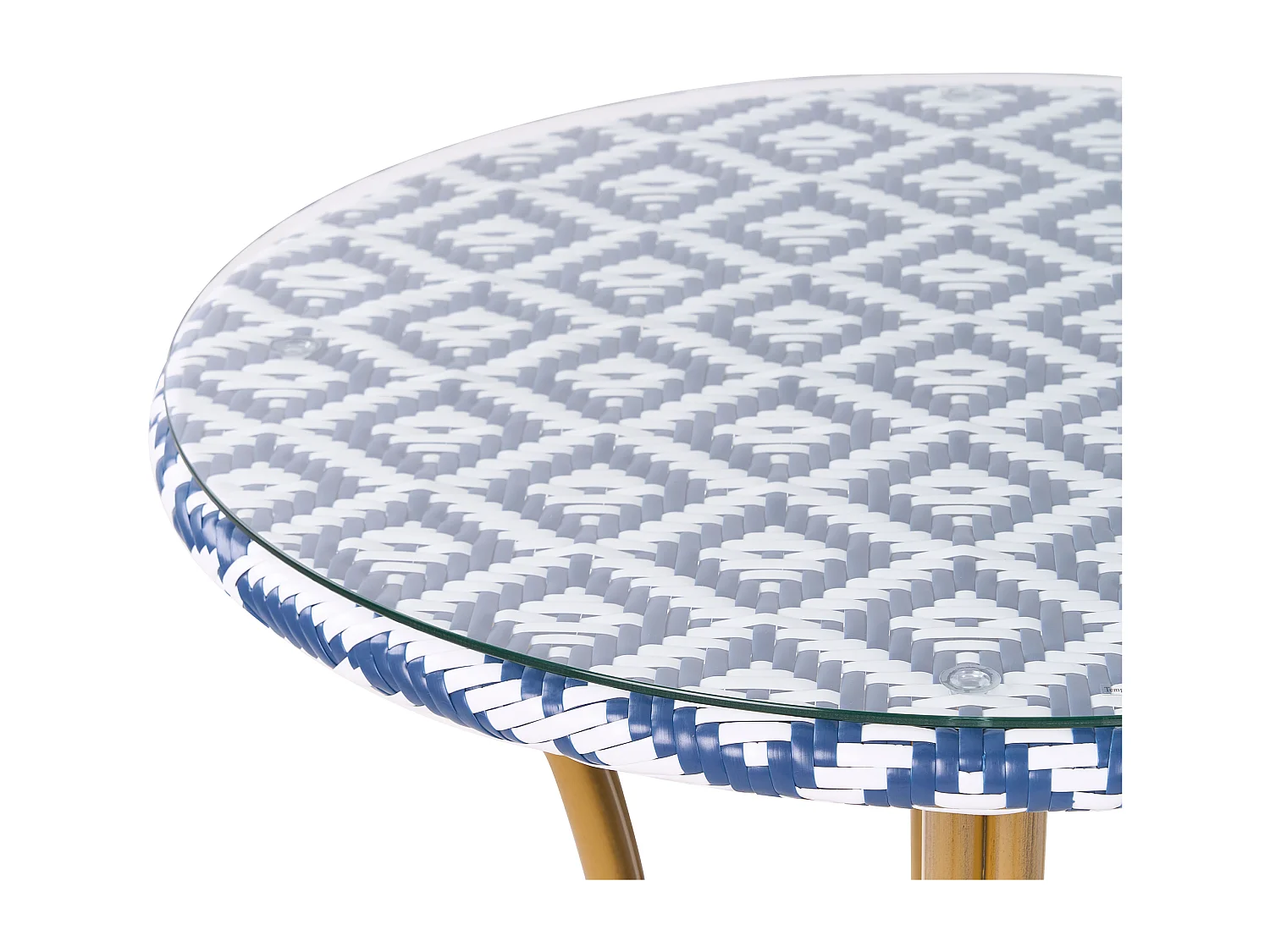 Table bistrot RIFREDDO 70 cm 70 cm Verre Bleu