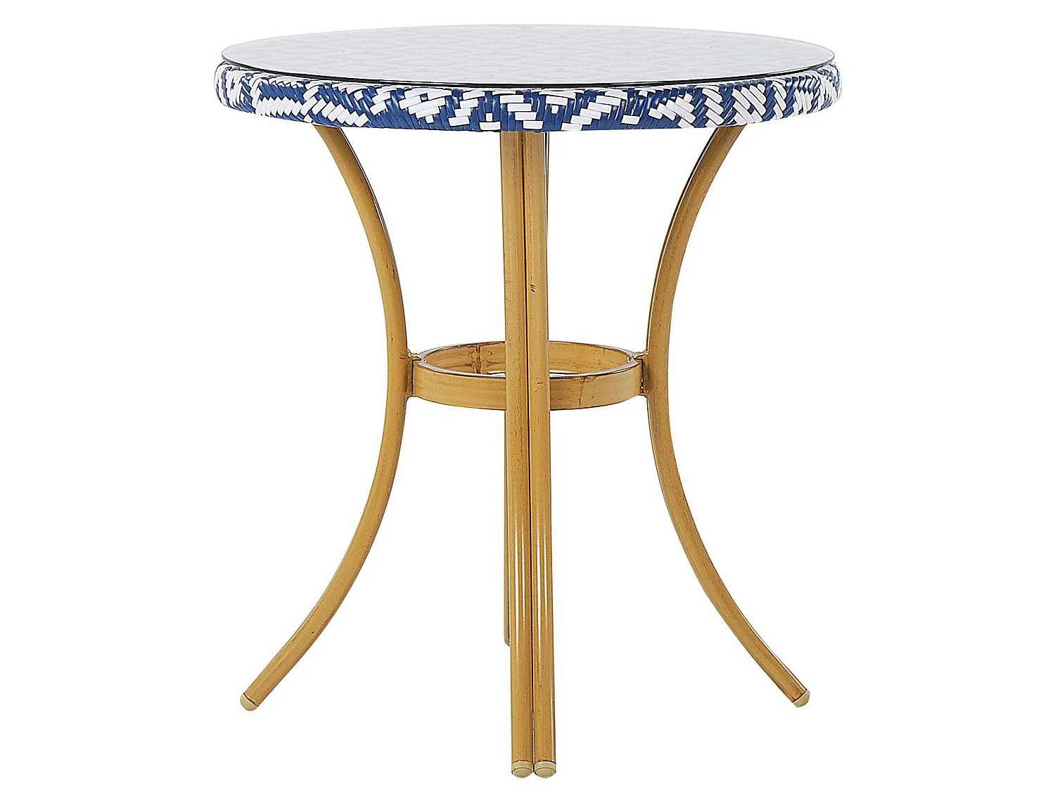 Bistro Table RIFREDDO 70 cm 70 cm Tempered Glass Blue