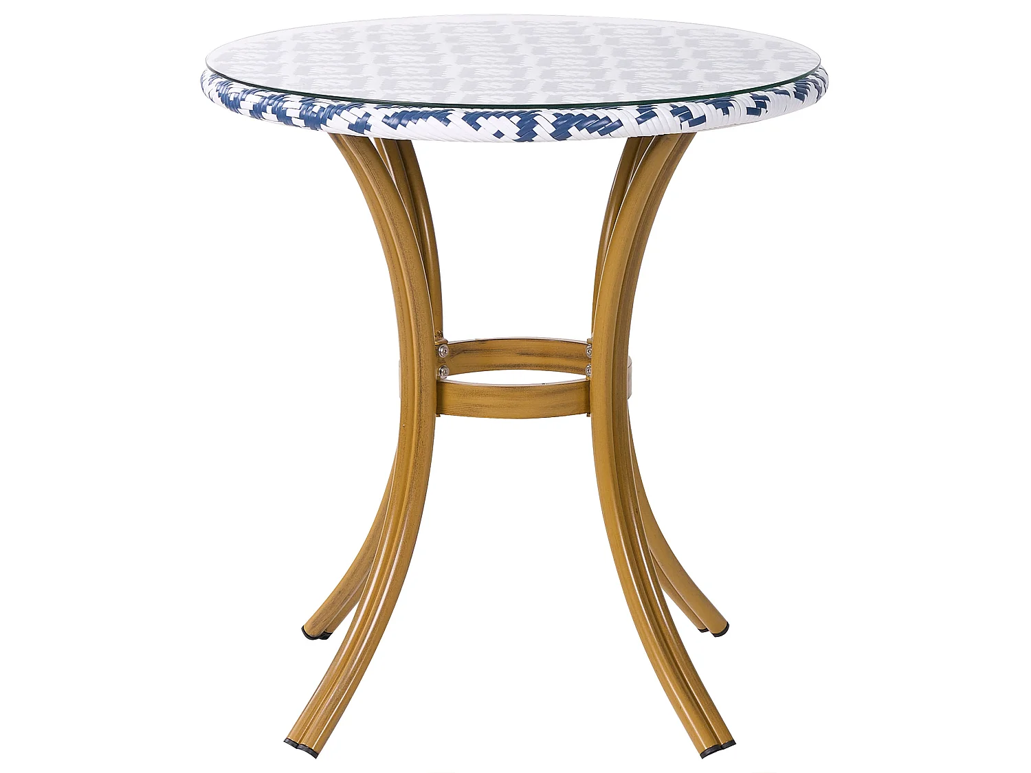 Bistro Table RIFREDDO 70 cm 70 cm Tempered Glass Blue