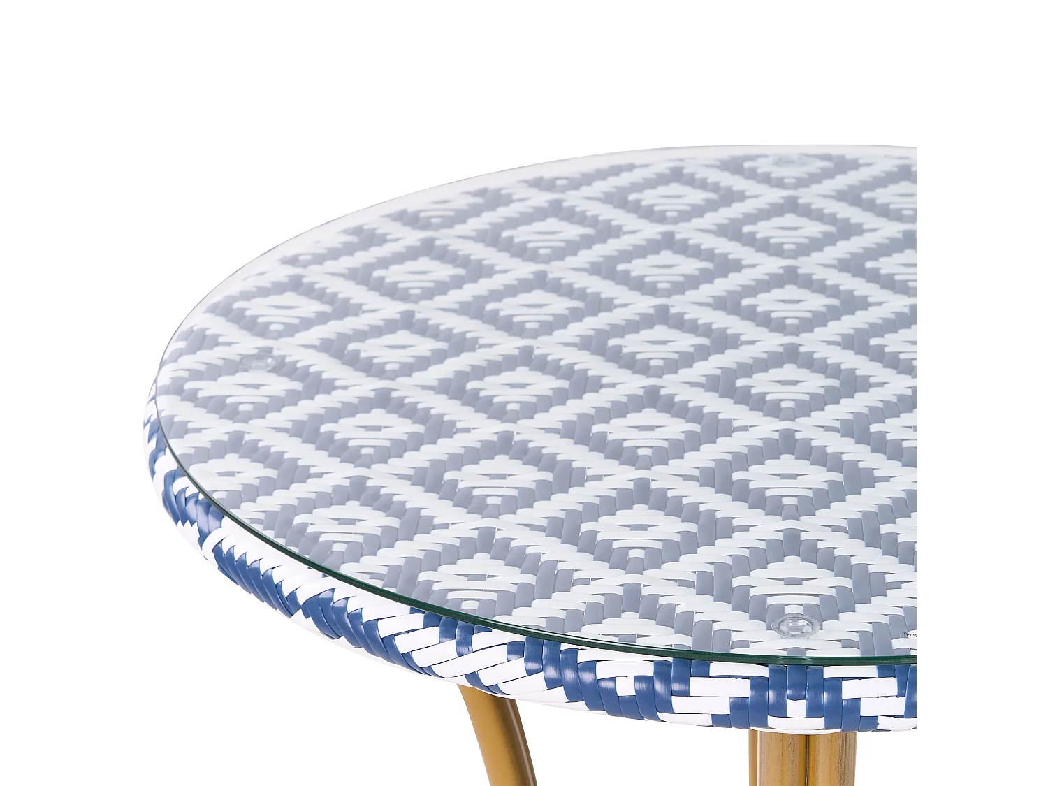 Bistro Table RIFREDDO 70 cm 70 cm Tempered Glass Blue