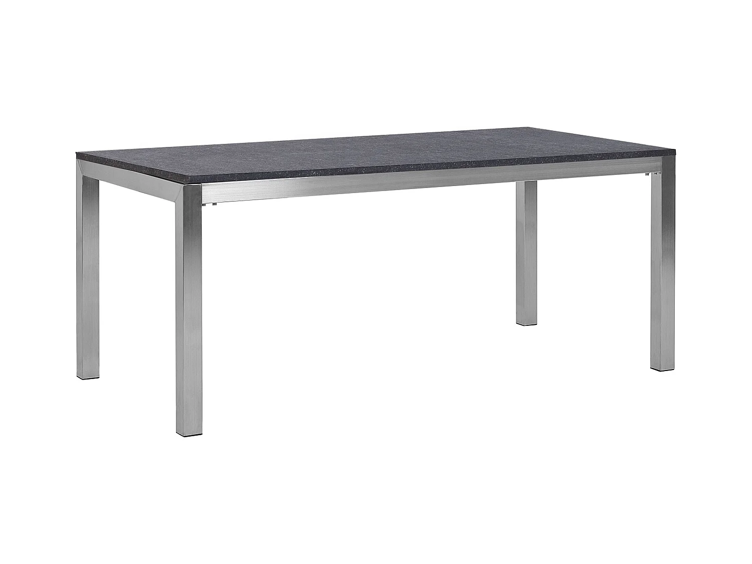 Table de salle à manger de jardin GROSSETO 180 cm 90 cm Flammé Granit Gris graphite