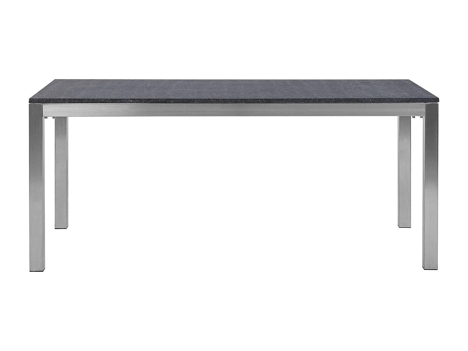 Moderner Gartentisch 180 cm für 6 Personen schwarz geflammt Grosseto