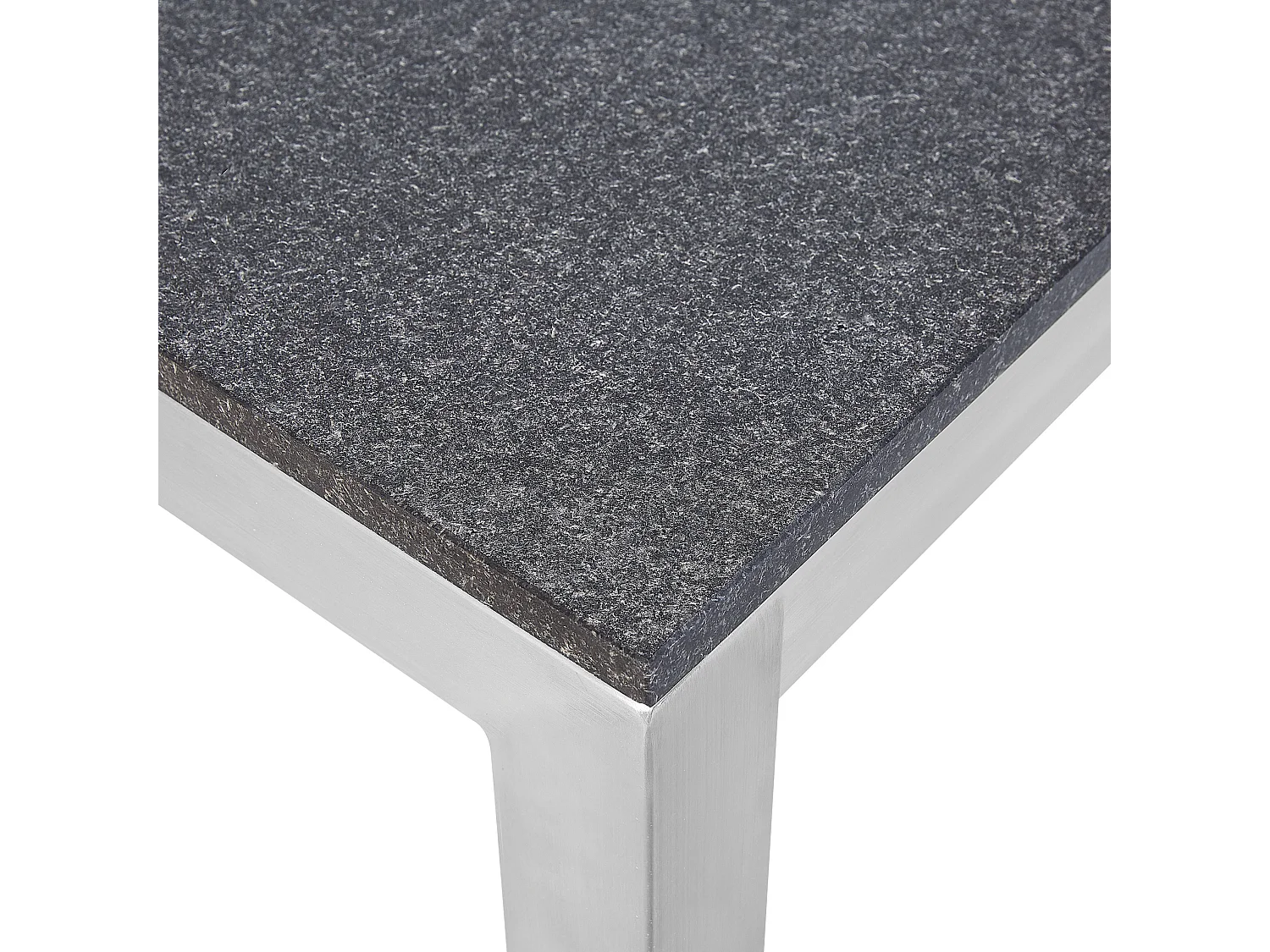 Moderner Gartentisch 180 cm für 6 Personen schwarz geflammt Grosseto