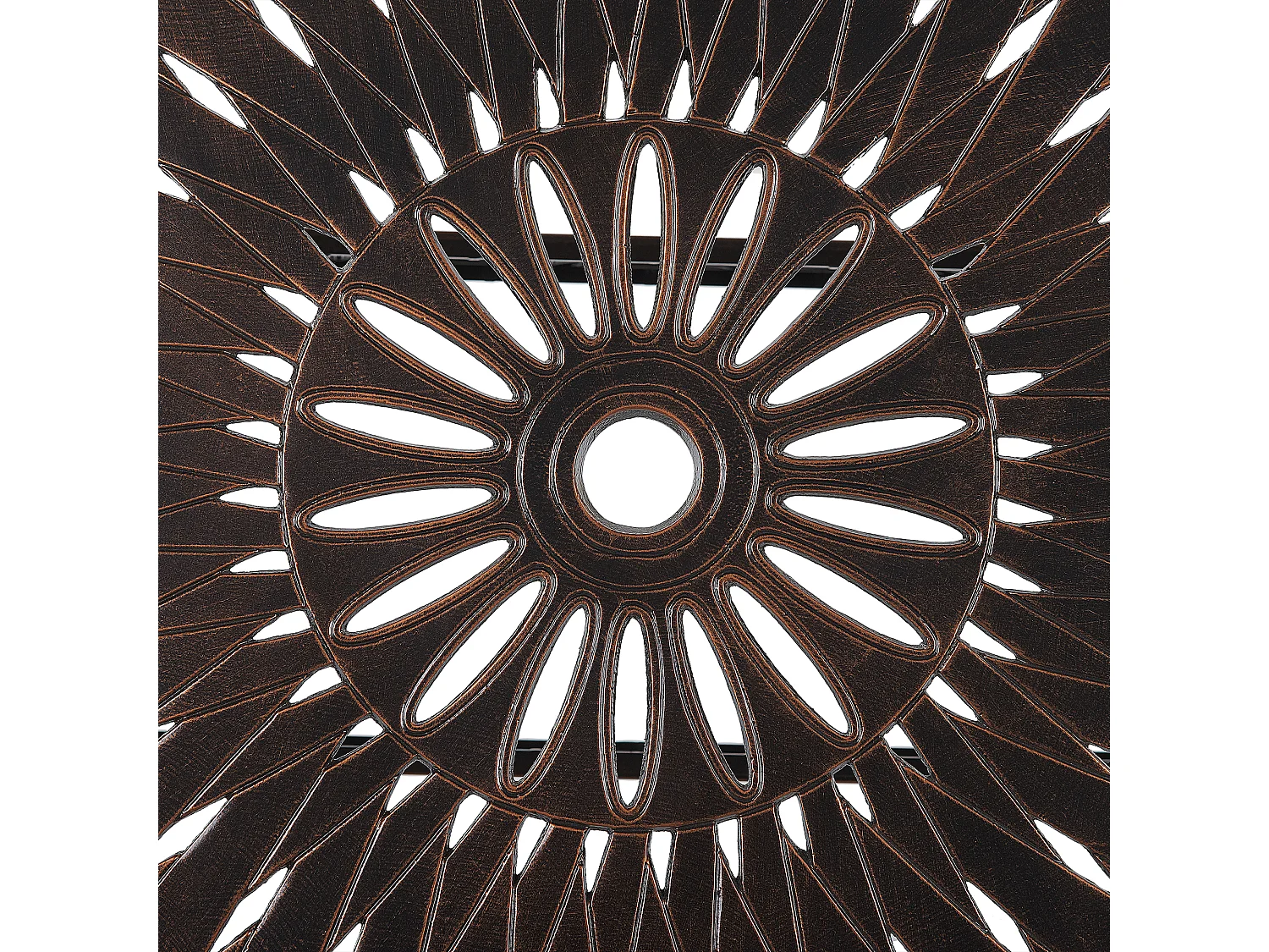 Table de salle à manger de jardin LIZZANO 165 cm 102 cm Métal Marron foncé