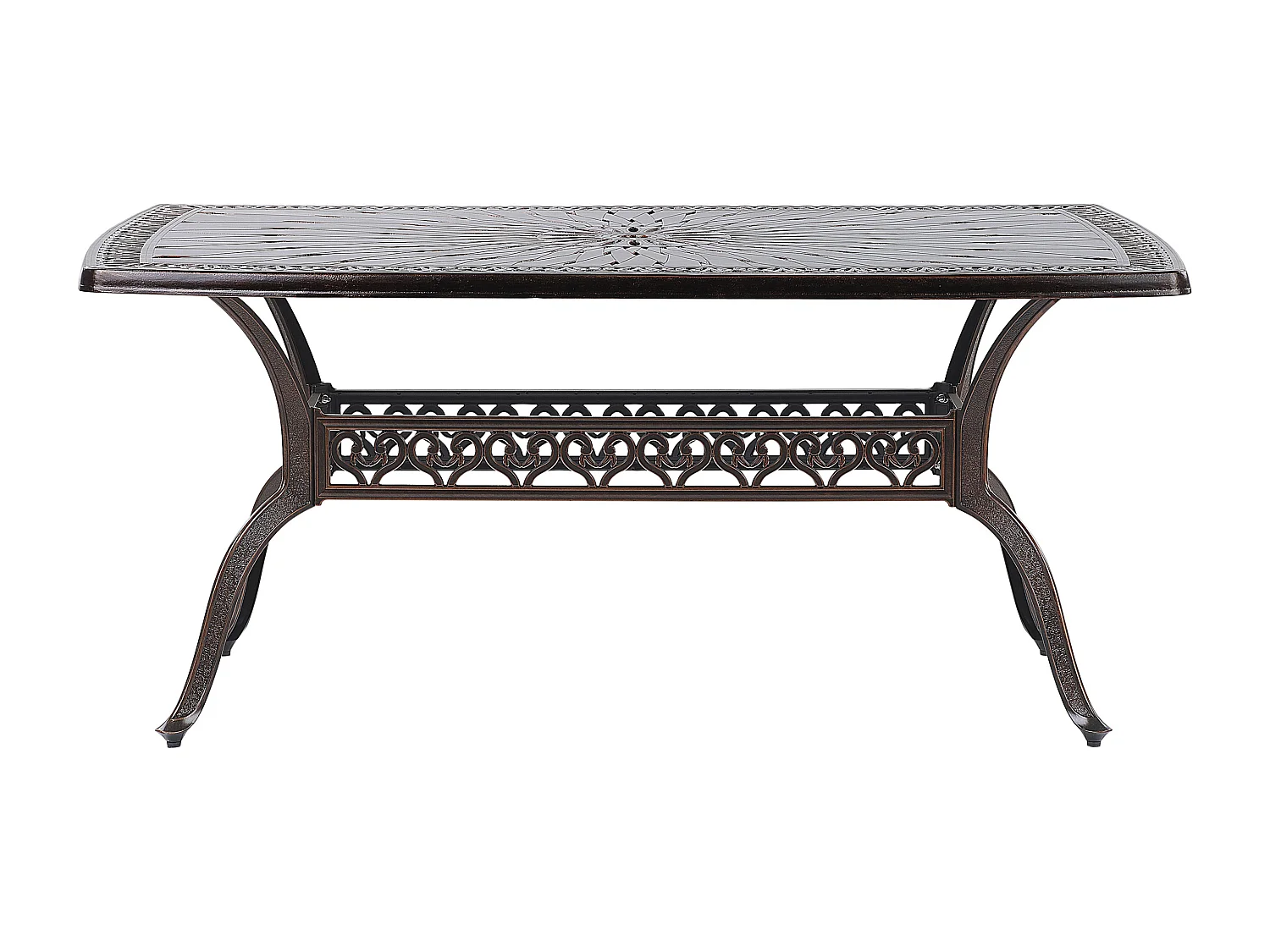 Tuin eettafel LIZZANO 165 cm 102 cm Metaal Donkerbruin