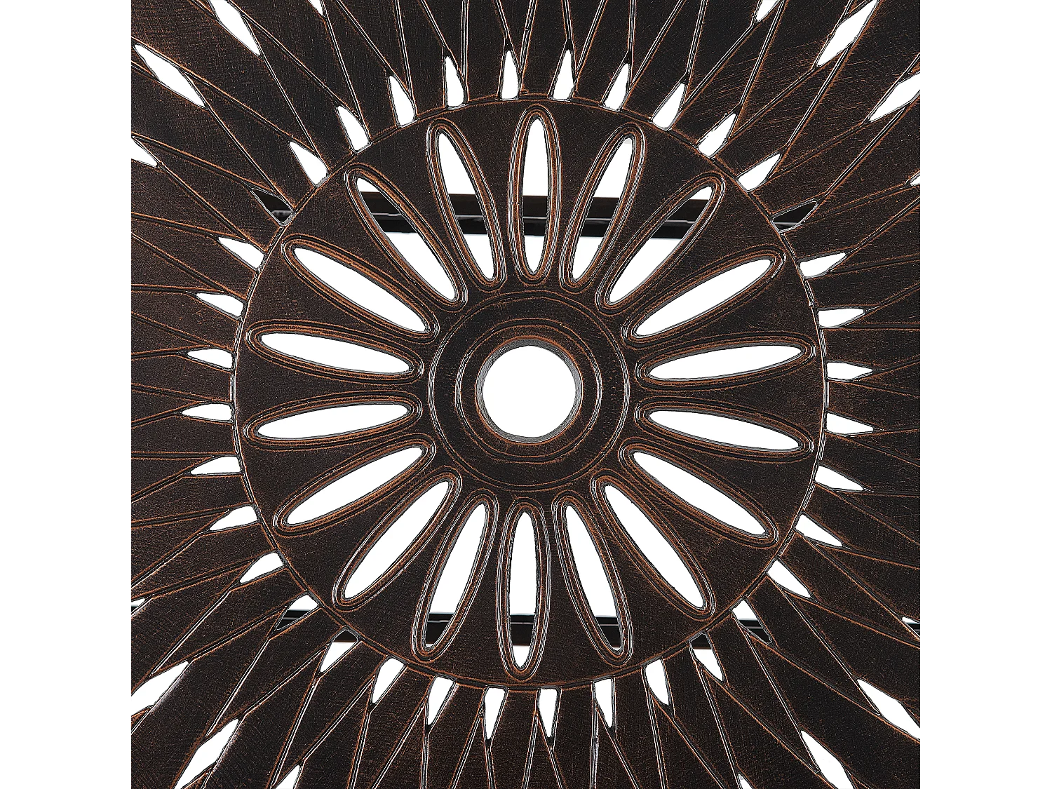 Tuin eettafel LIZZANO 165 cm 102 cm Metaal Donkerbruin