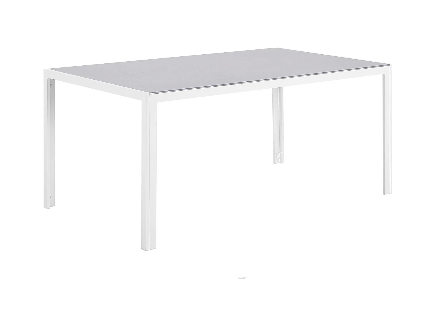 Table de salle à manger de jardin CATANIA 160 cm 91 cm Verre Gris