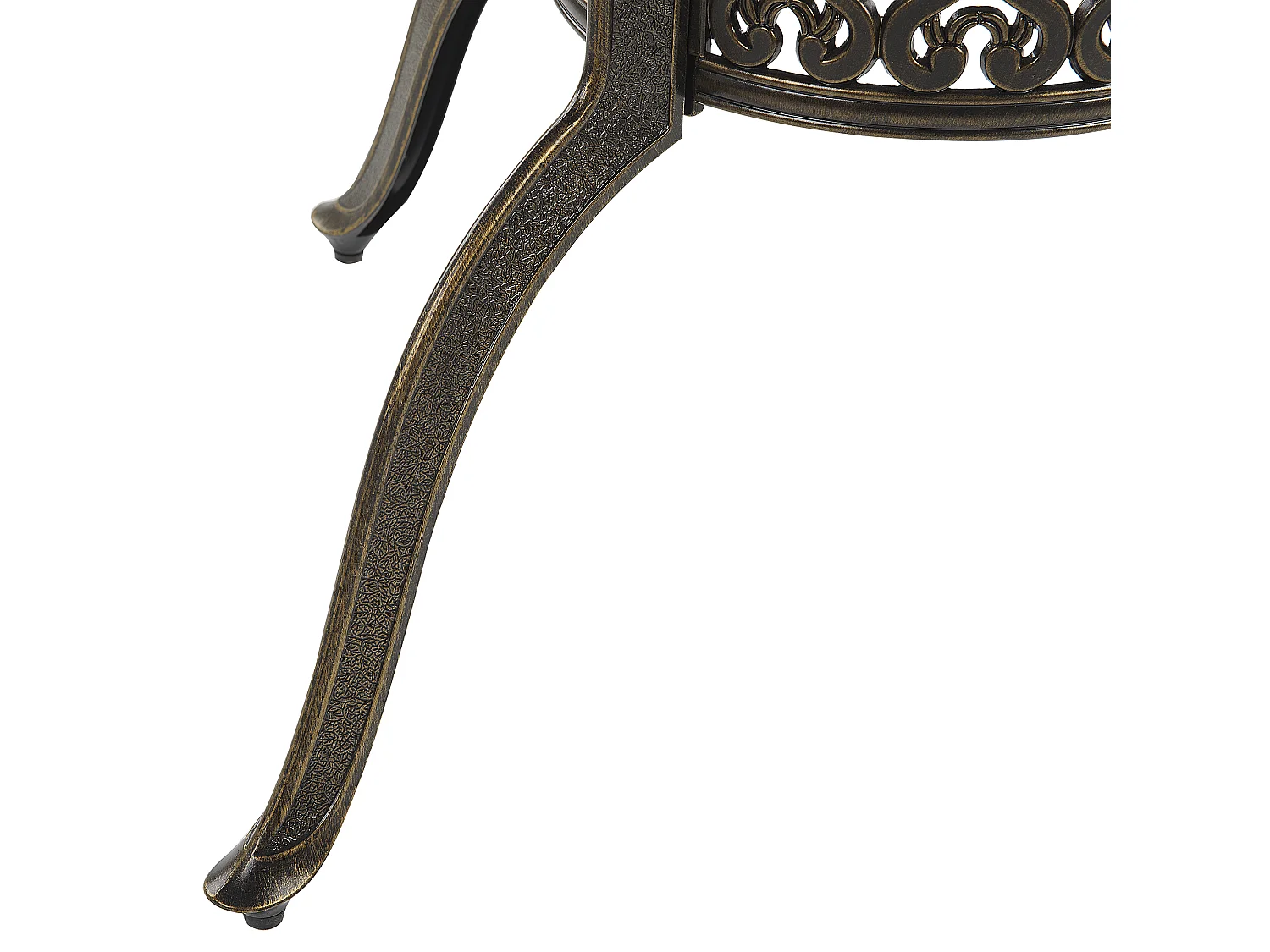 Table de salle à manger de jardin SAPRI 100 cm 100 cm Métal Marron foncé