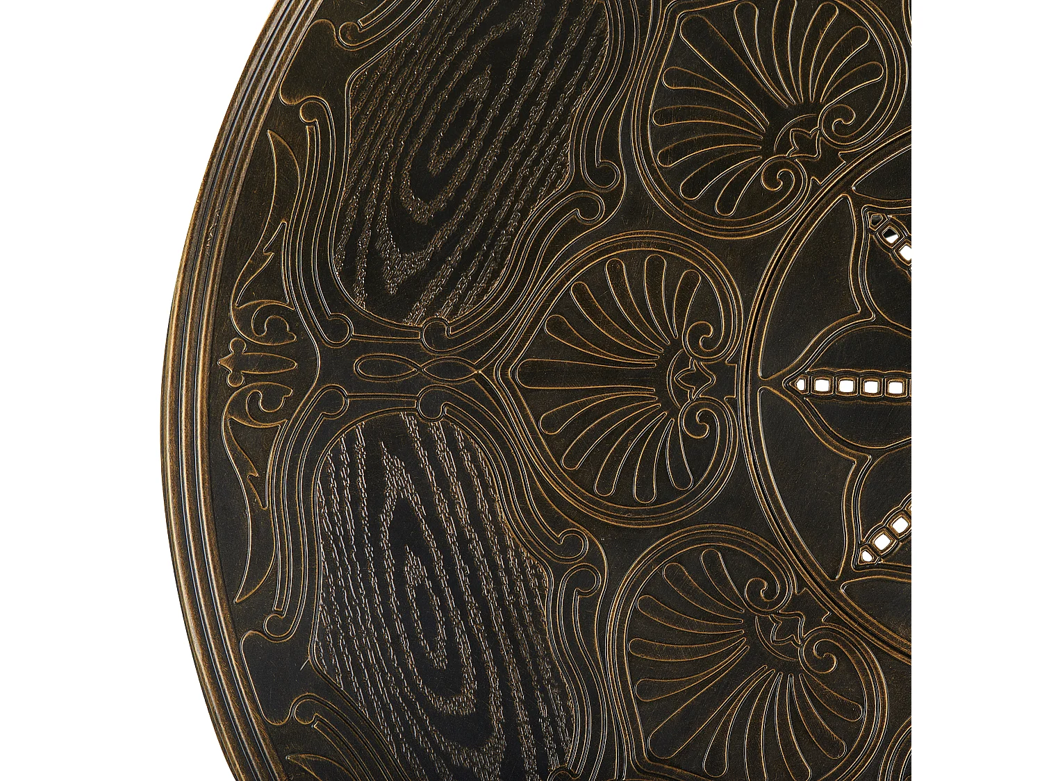 Table de salle à manger de jardin SAPRI 100 cm 100 cm Métal Marron foncé