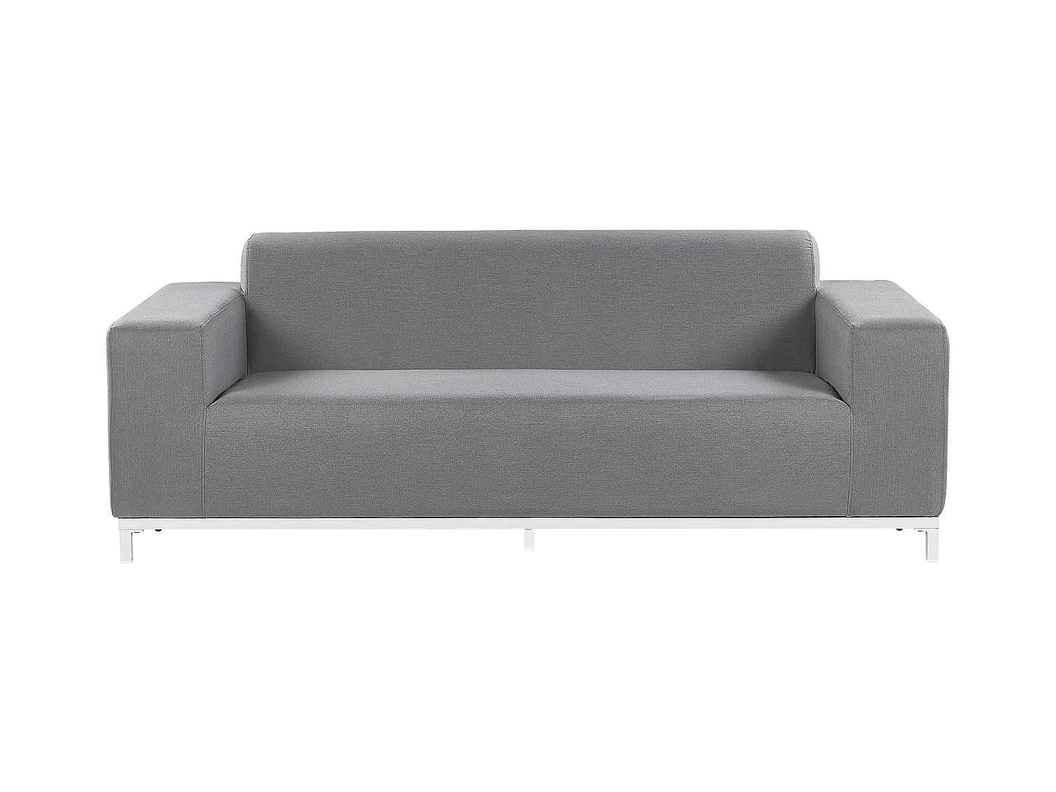 Gartensofa Polsterbezug grau Gartenmöbel für Aussen- und Innenbereich Rovigo