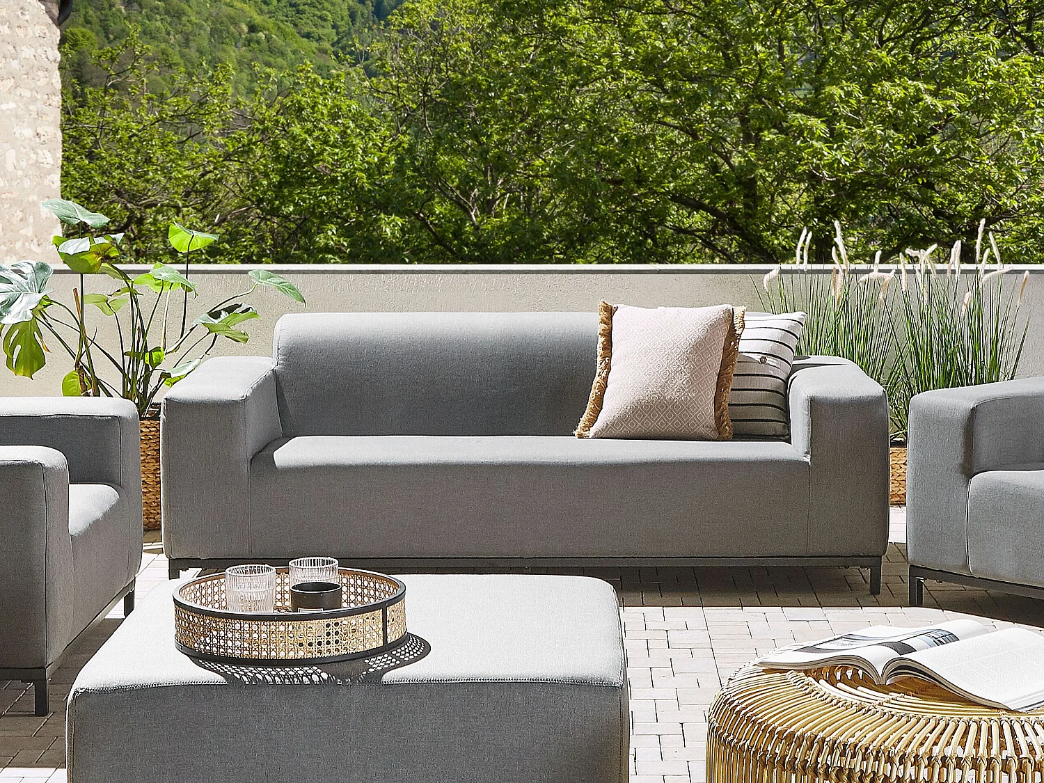 Gartensofa 3-Sitzer ROVIGO Grau