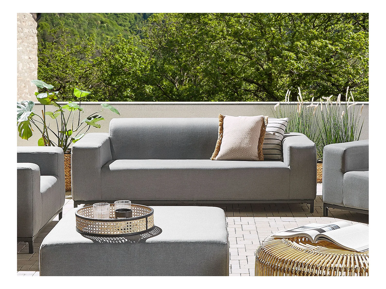 Gartensofa 3-Sitzer ROVIGO Grau